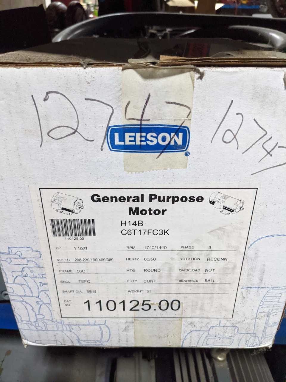 CONTENTS OF RACKING ELECTRIC AC MOTORS - MISCELLANEOUS