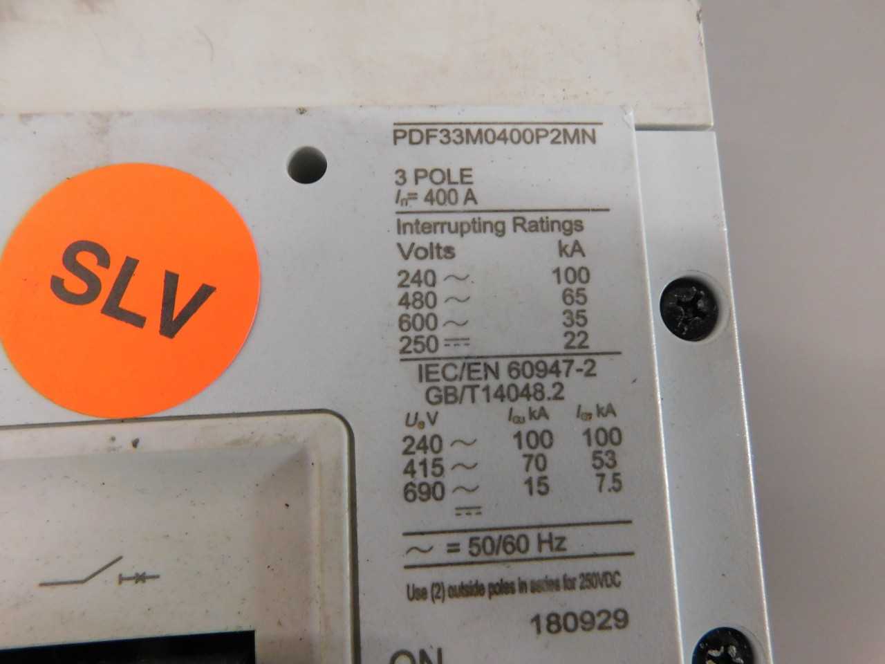 [SALVAGE - FOR PARTS ONLY] Eaton PDF33M0400PP2MN MCCB PDF3 3P 400A - CIRCUIT BREAKERS