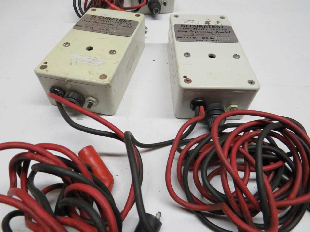 LOT OF 3 SECURATEST CT-3A CONTINUITY TESTER - ELECTRIC POWER TOOLS