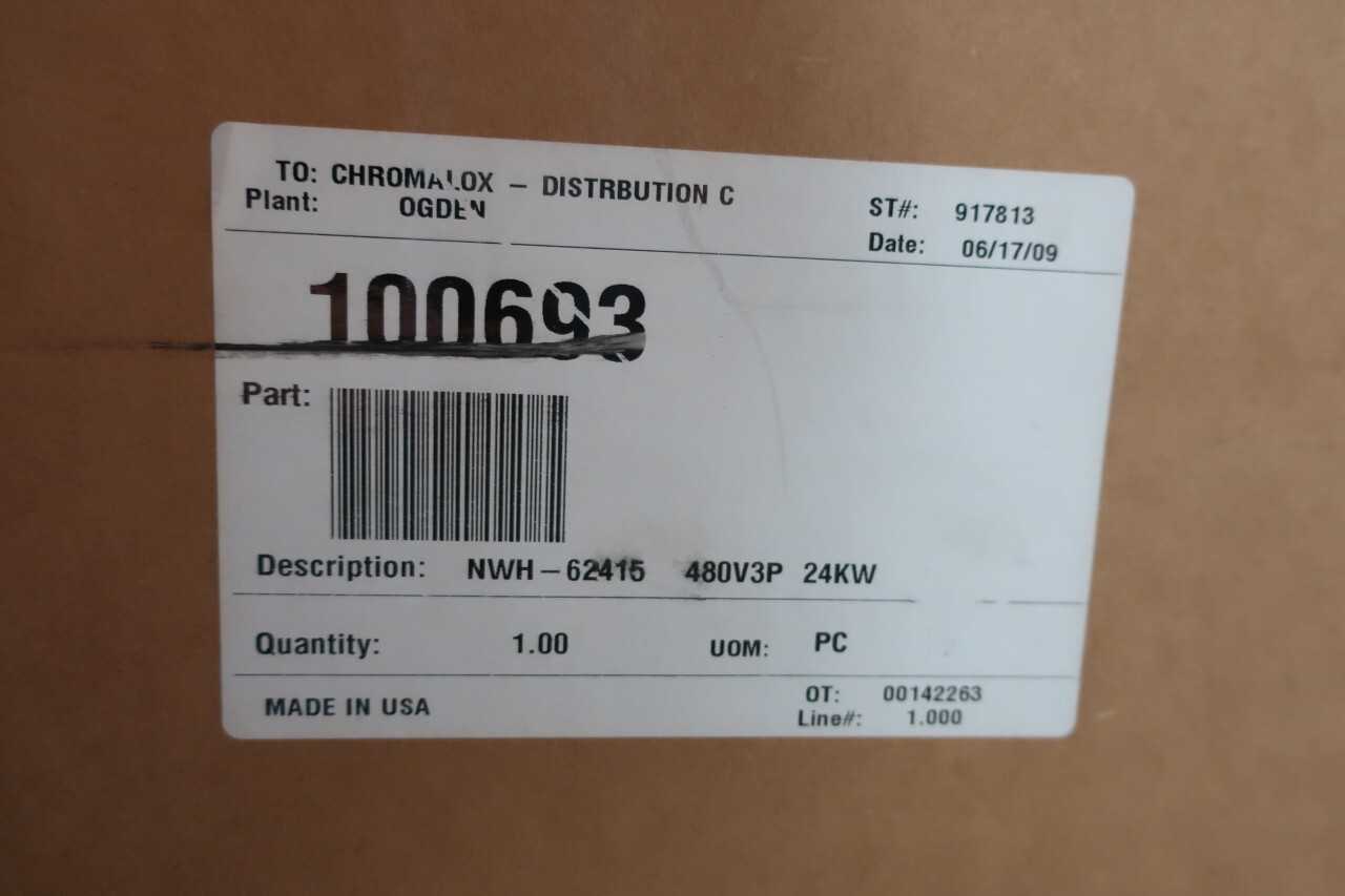 LOT OF 2 CHROMALOX HEATING ELEMENTS - HVAC EQUIPMENT