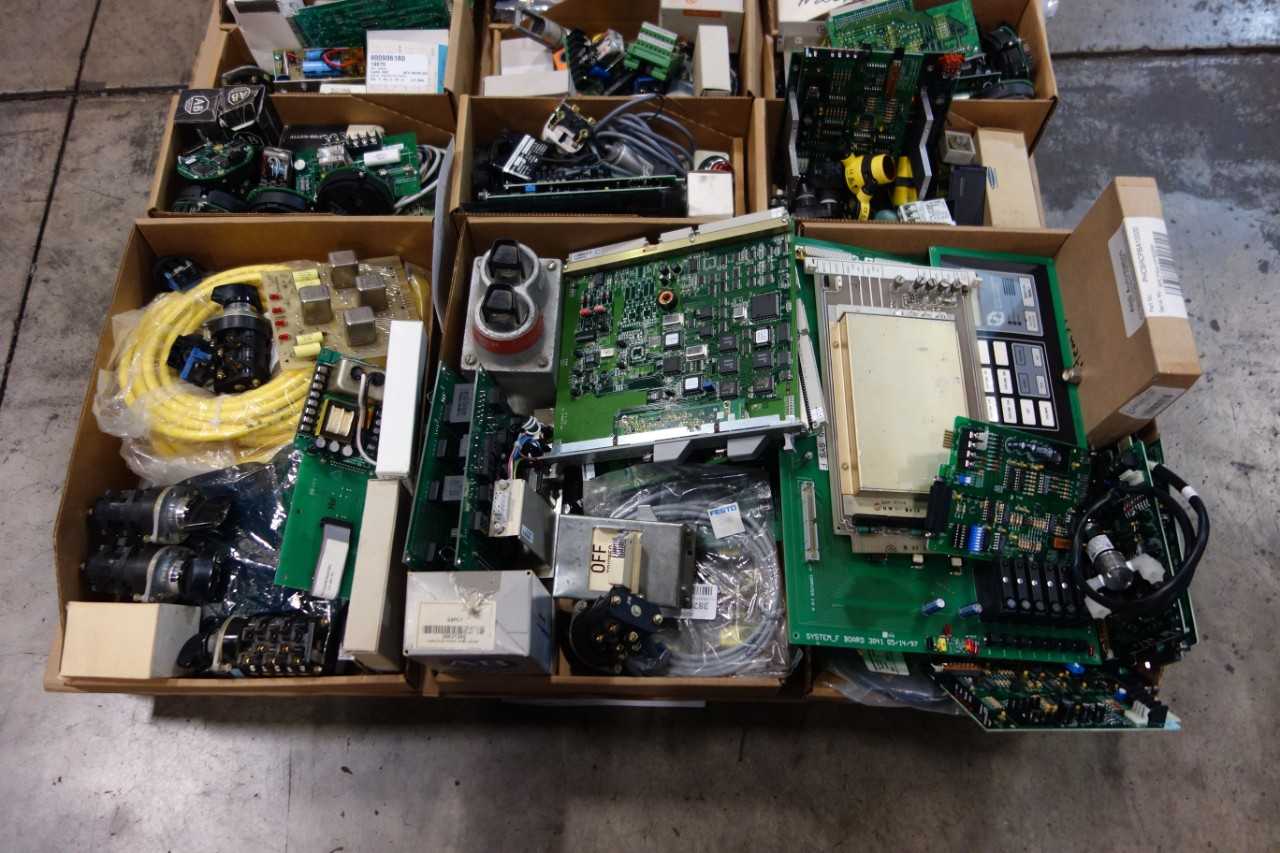 1 PALLET OF ASSORTED SENSOR CONTROLS, SWITCH CONTROLS, CONTROL BOARDS- ALLEN BRADLEY, ABB, HONEYWELL, BANNER - AUTOMATION & CONTROLS