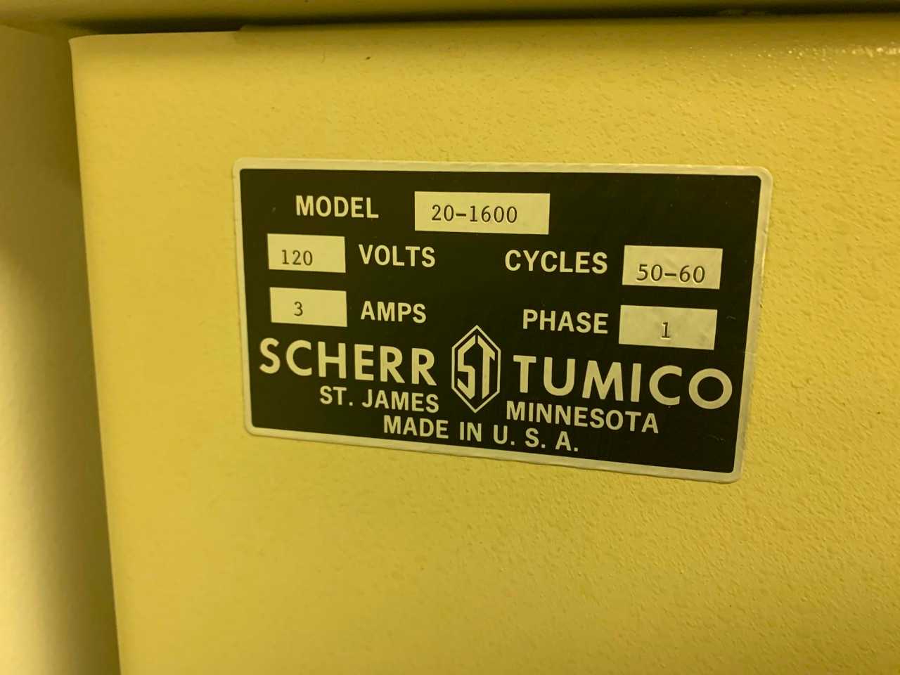Scherr Tumico 20-1600 Optical Comparator - MACHINING ACCESSORIES & TOOLING