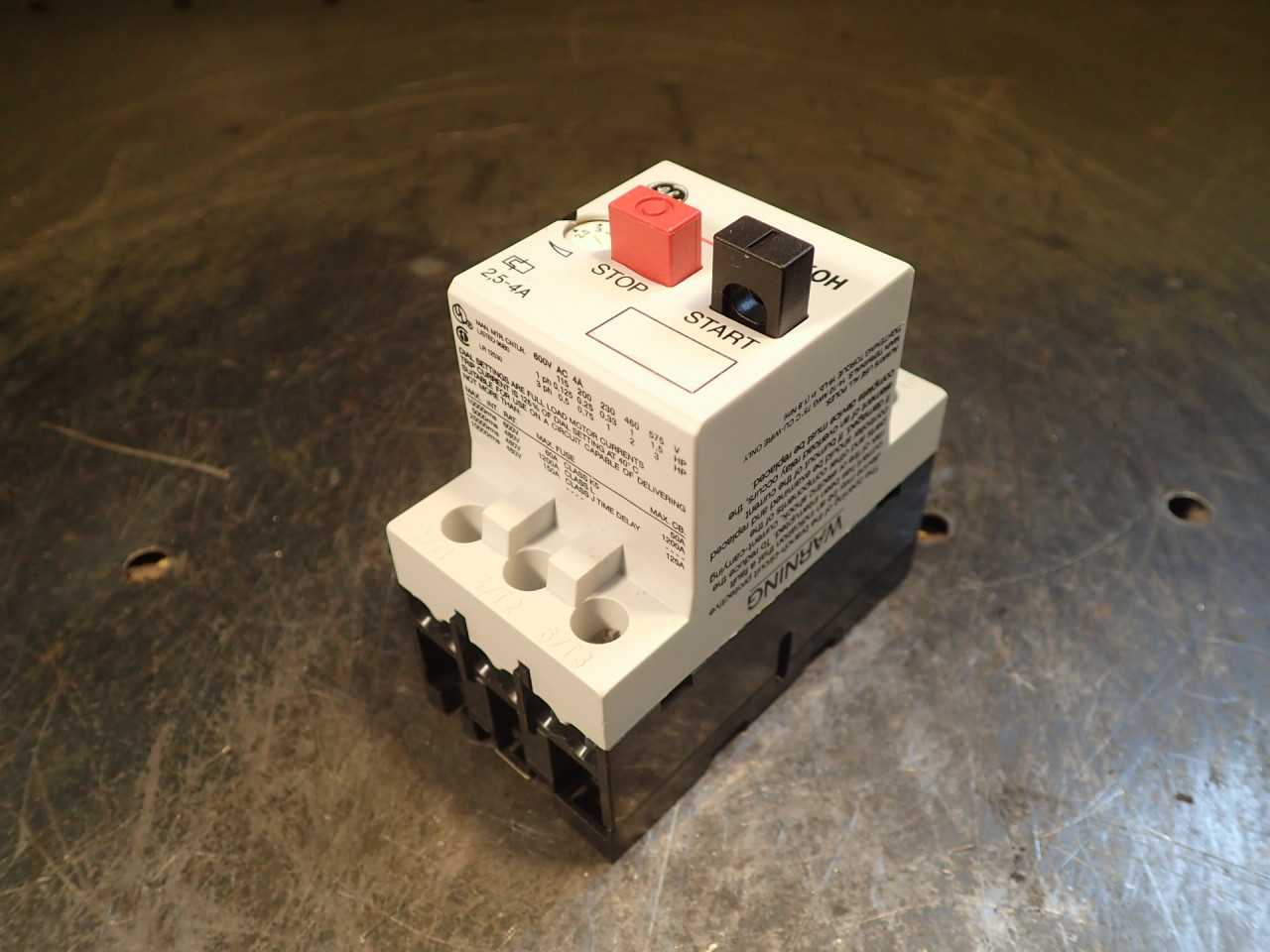 General Electric GE SKF0H Manual Motor Controller: 600 VAC, 2.5-4A, 3-Pole - ELECTRIC MOTORS