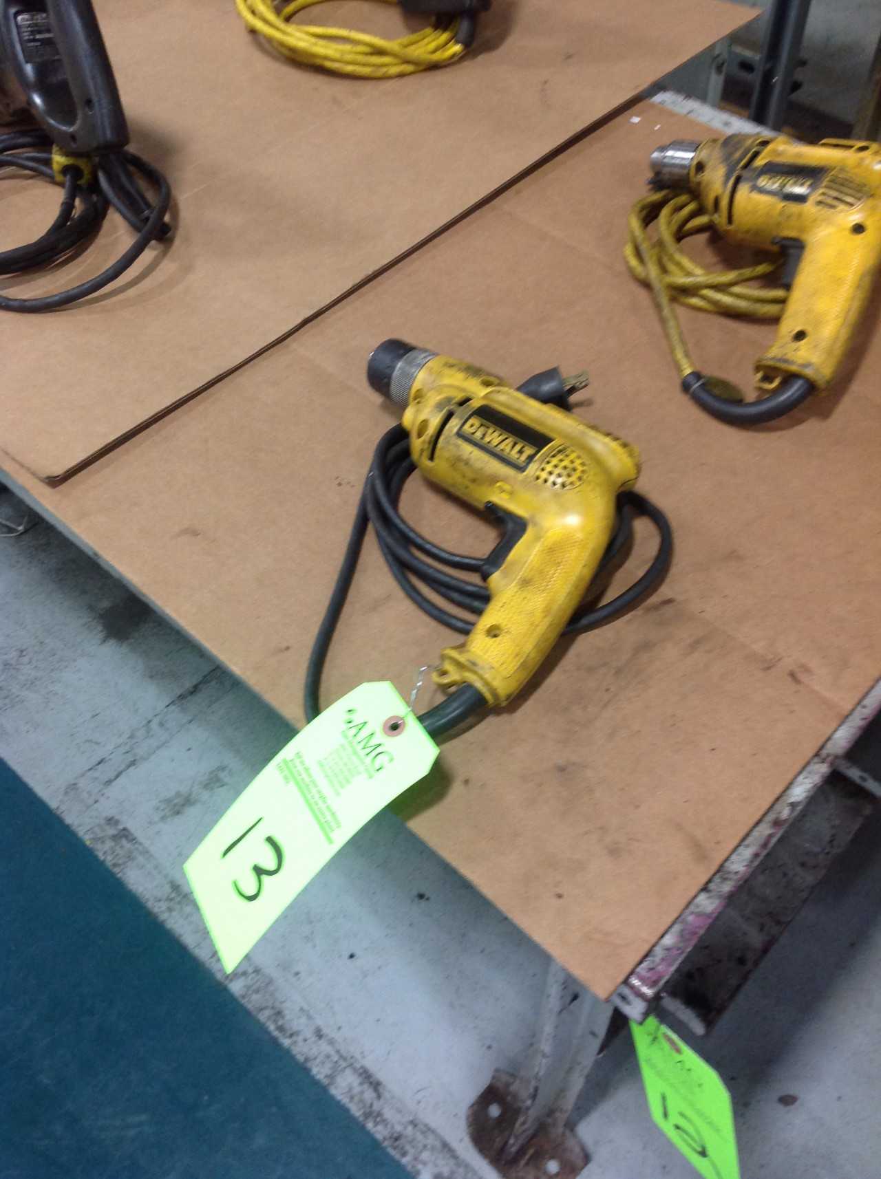 Lot of (5) various sized Electric hand Drills - ELECTRIC POWER TOOLS