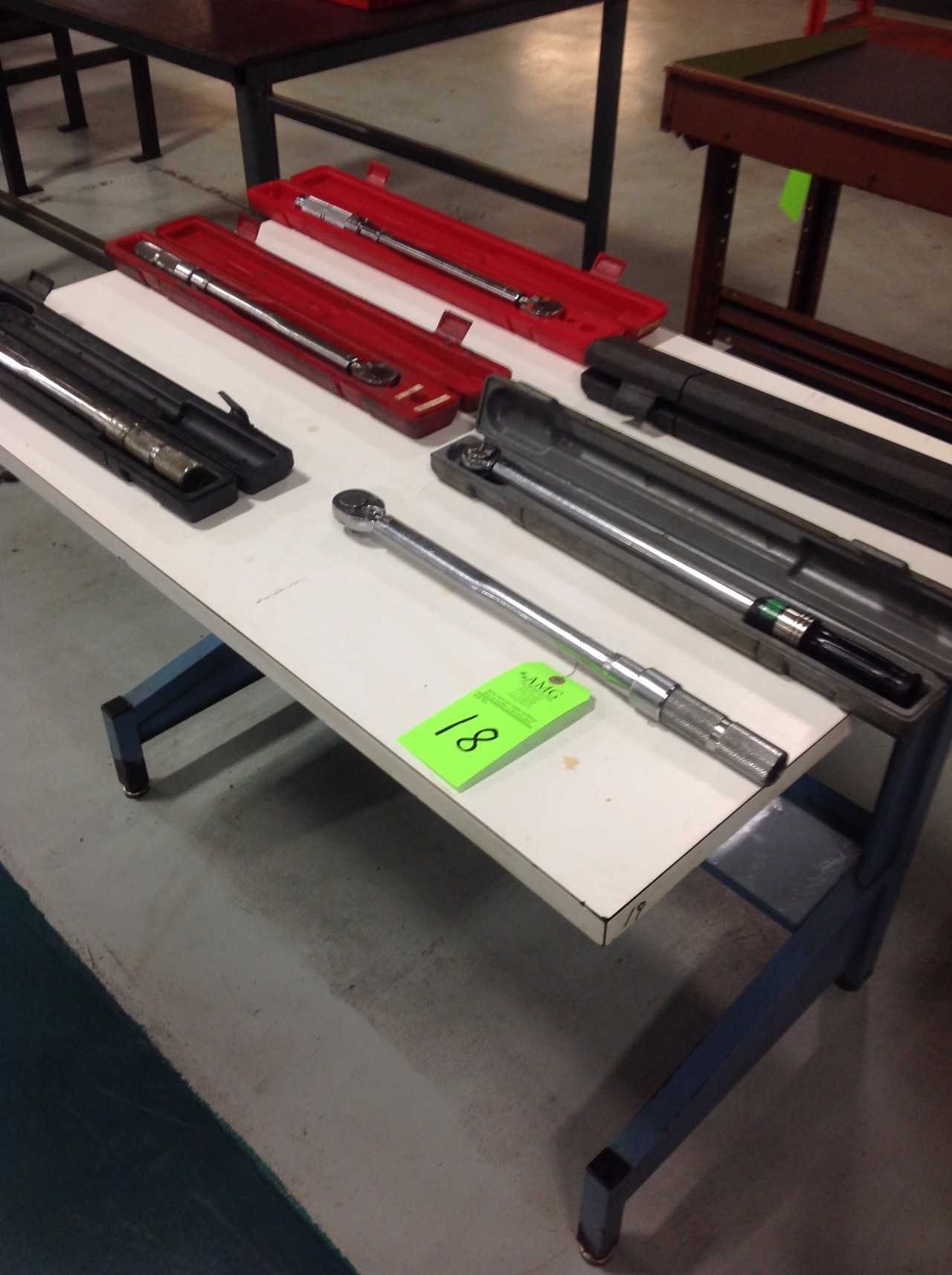 Lot of (6) various sized Torque Wrenches - HAND TOOLS