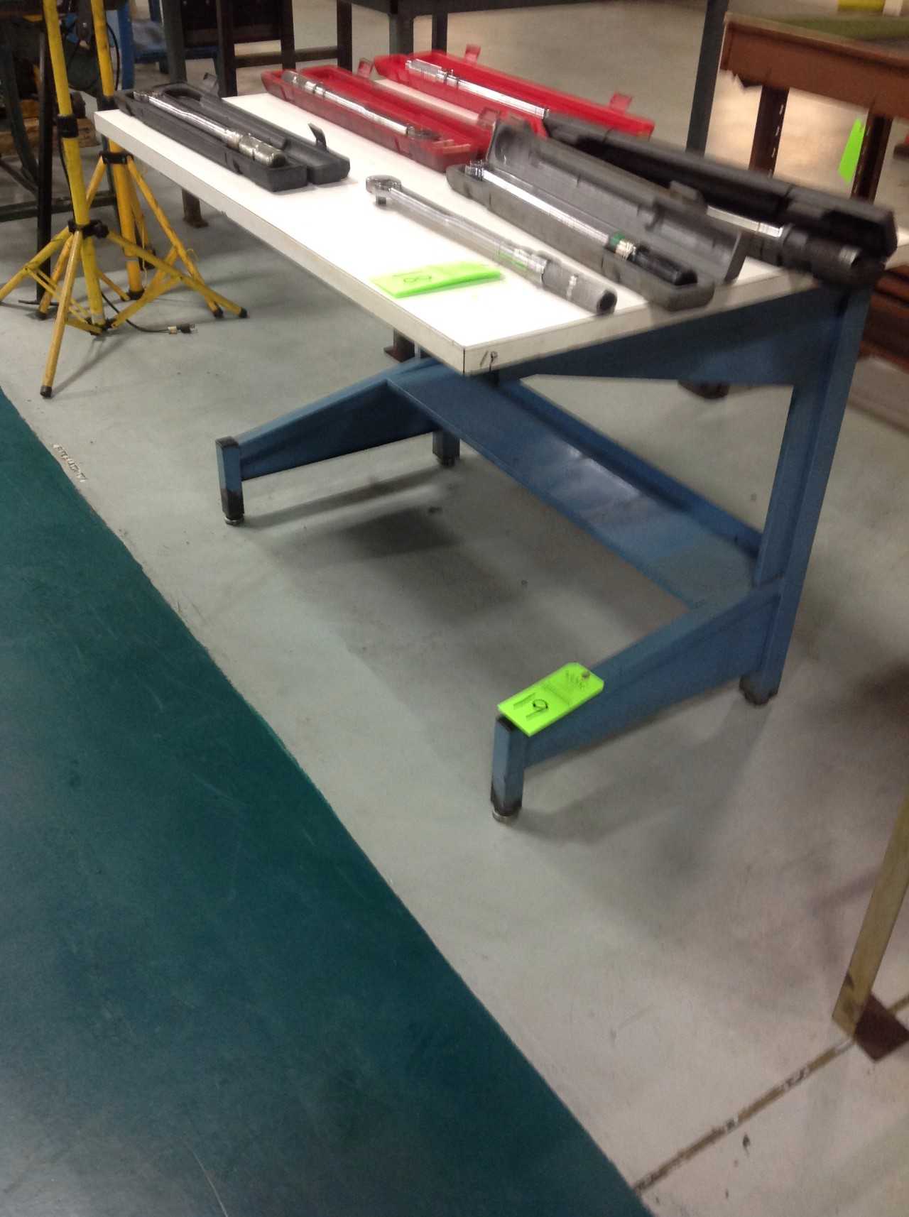 Lot of (6) Various sized Metal Work Tables - MISCELLANEOUS