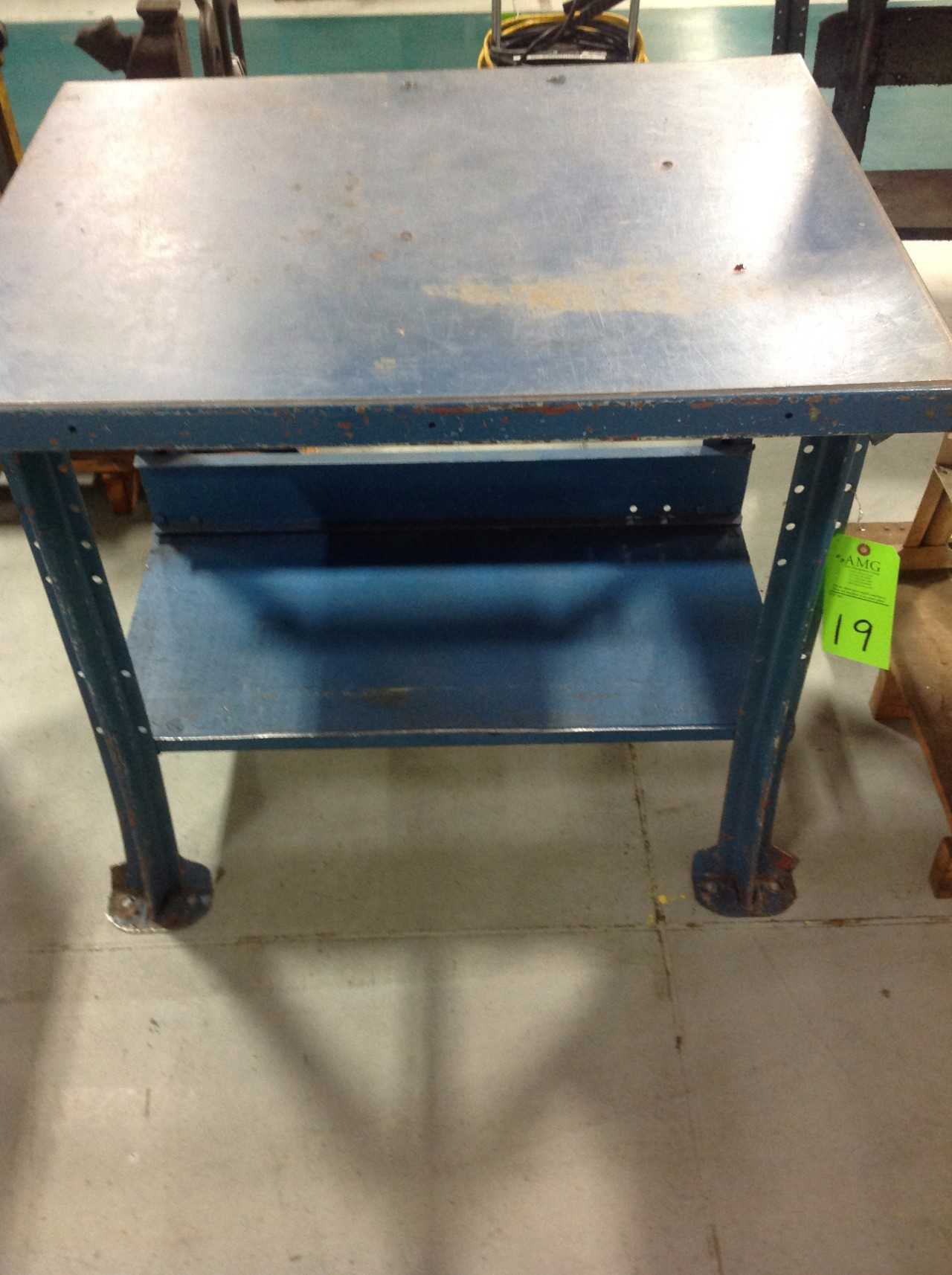 Lot of (6) Various sized Metal Work Tables - MISCELLANEOUS