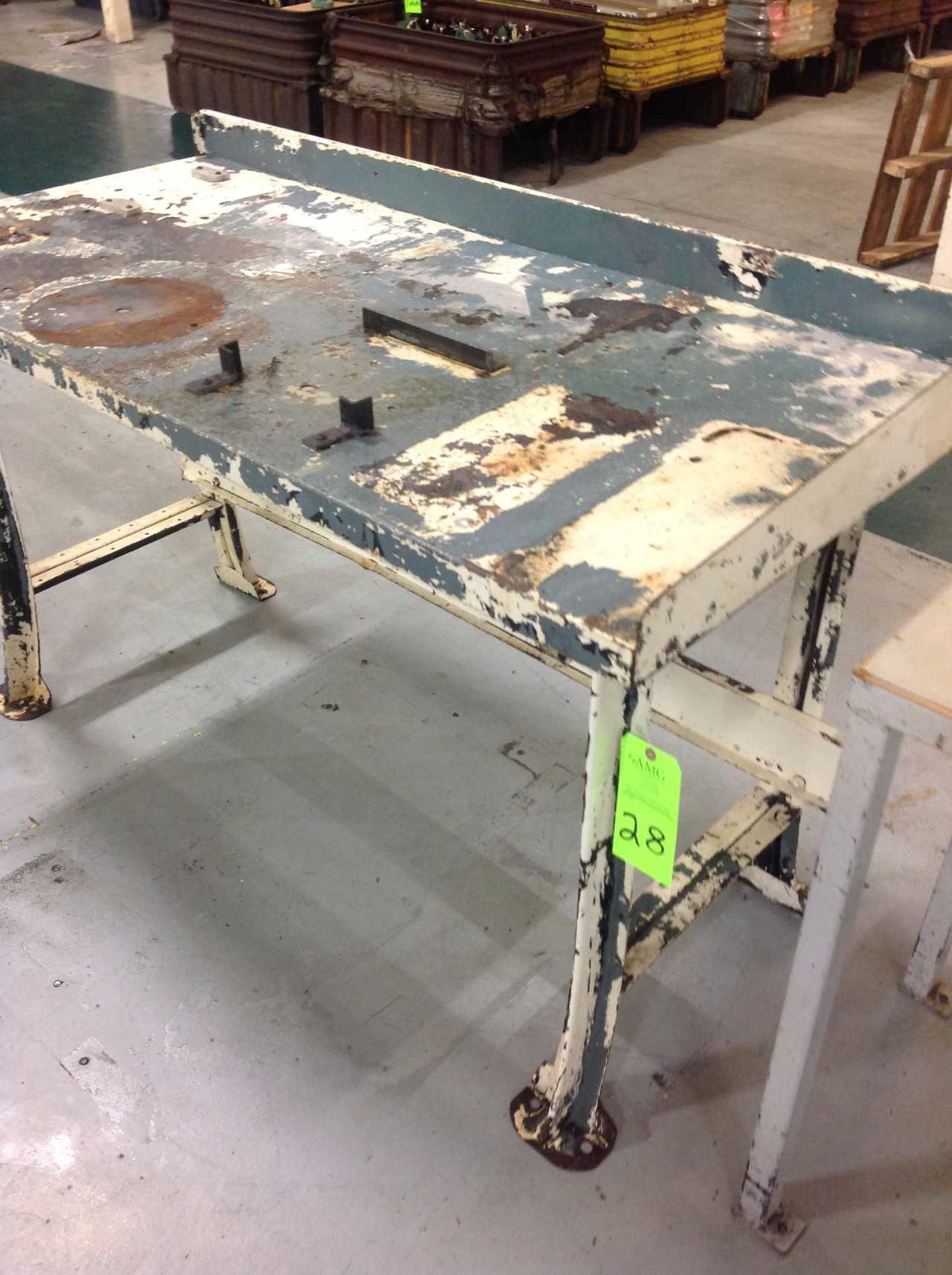 Lot of (7) Various metal work Benches 84"x30"x35'T, 48"X20"x34"T, 60"x30"x34"T, 52"x27"x35"T, 30"X60"X34"T, 60"X27"X34"T, "72x28"x34"T - MISCELLANEOUS