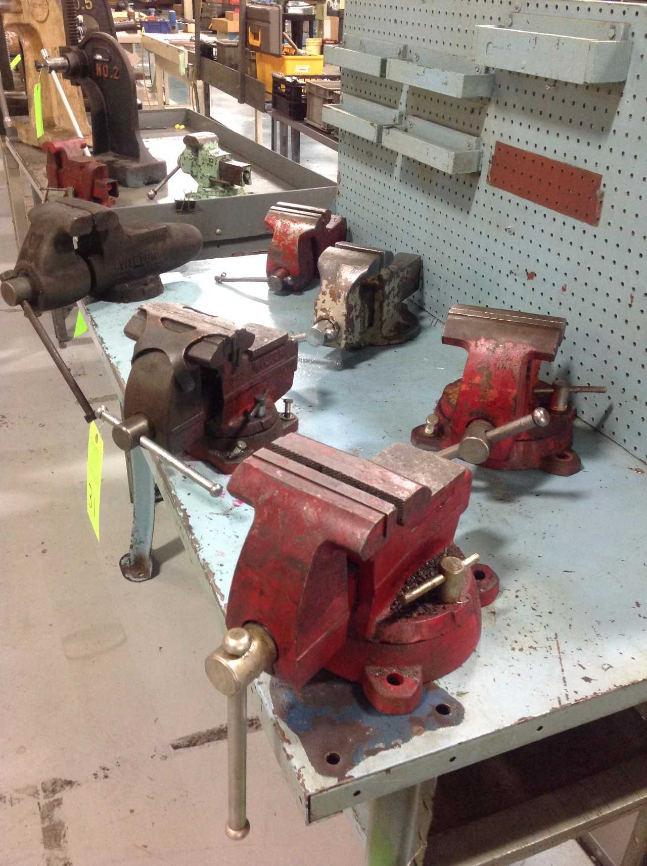 Lot of (6) Various sized bench Vises - ELECTRIC POWER TOOLS