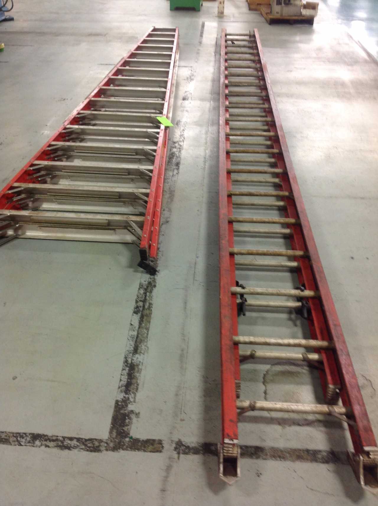 Lot of (2) 16' Ladders, A-Frame, Approx. 36' Extension, Fiberglass - PLANT & FACILITY