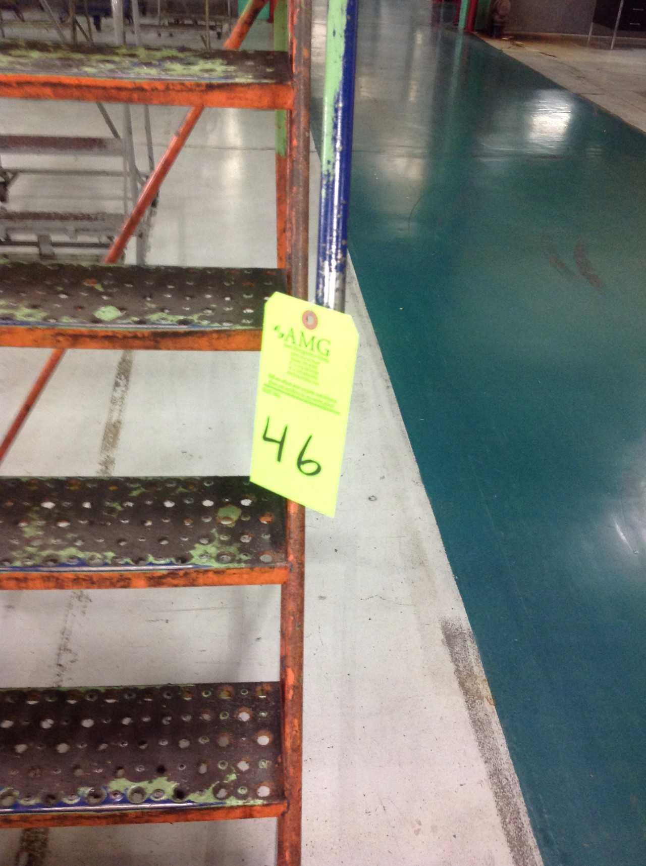 Lot of (3) Rolling Metal Ladders - PLANT & FACILITY