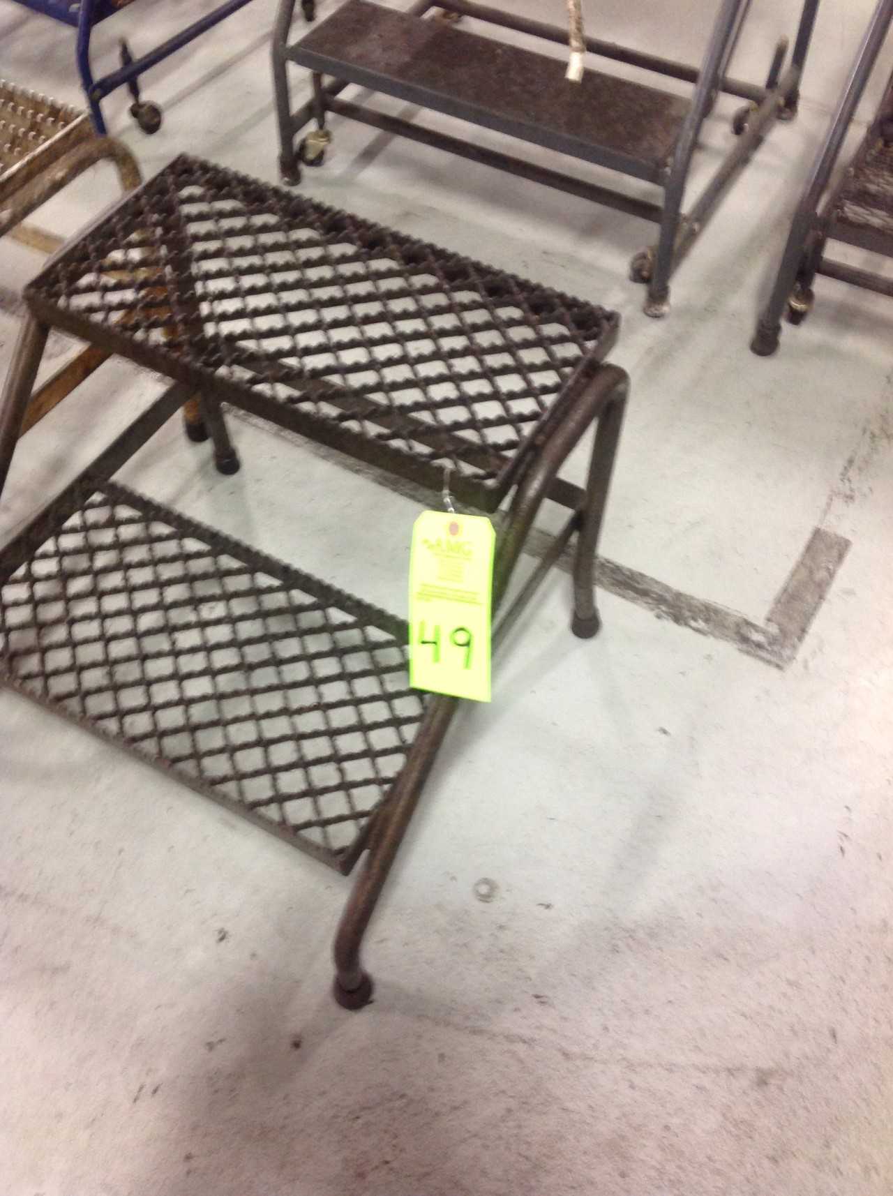 Lot of (12) Rolling Metal Ladders - PLANT & FACILITY