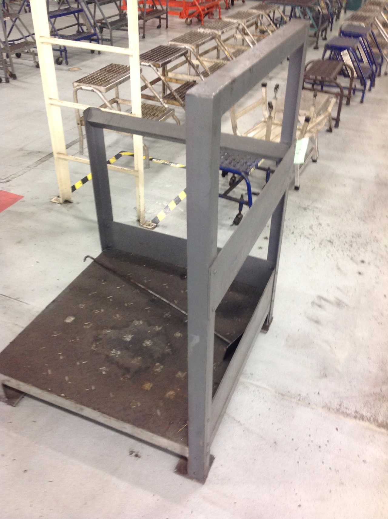 Lot of (12) Rolling Metal Ladders - PLANT & FACILITY