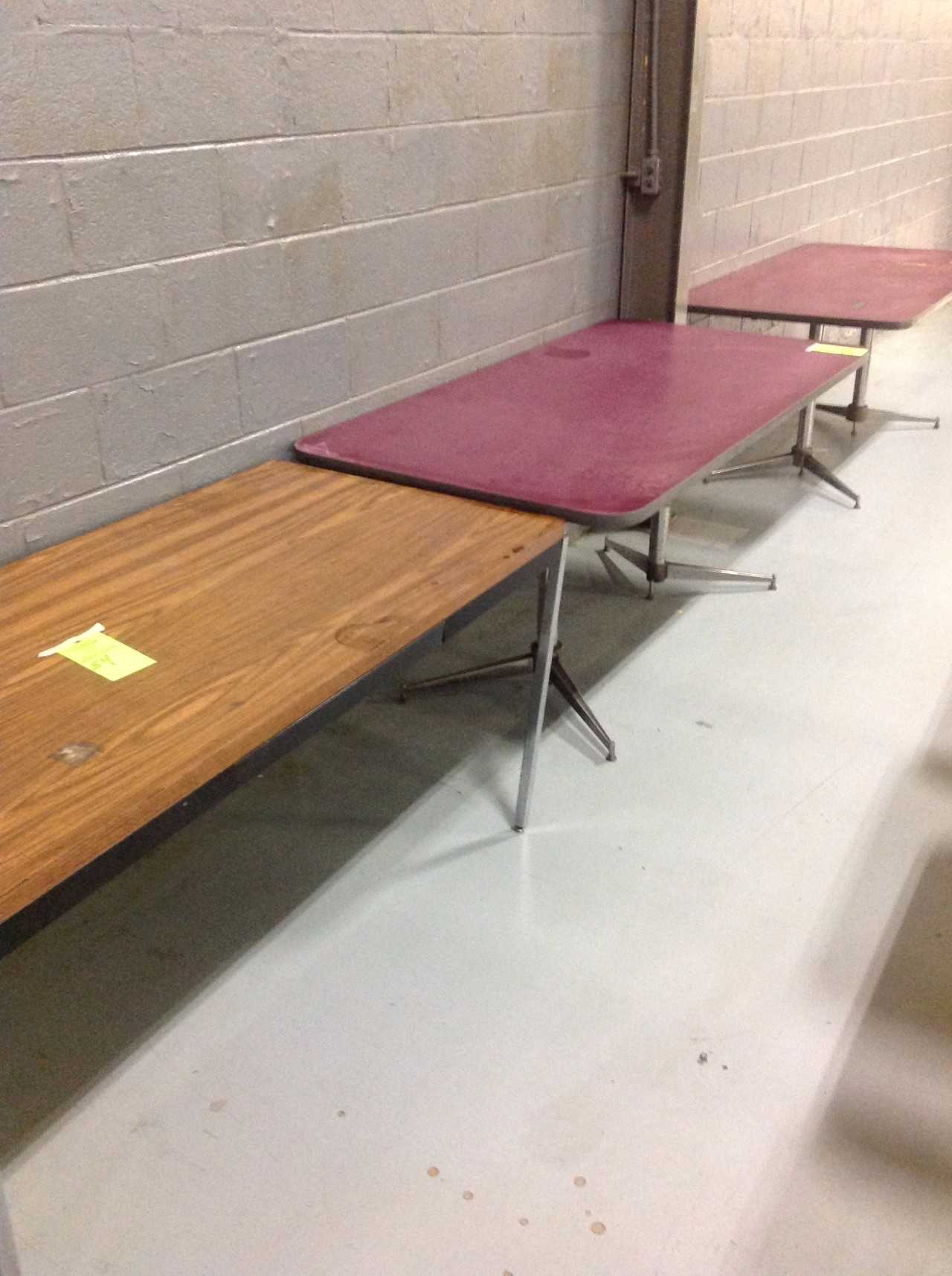 Lot of (10) Formica Tables, Metal Desk - MISCELLANEOUS