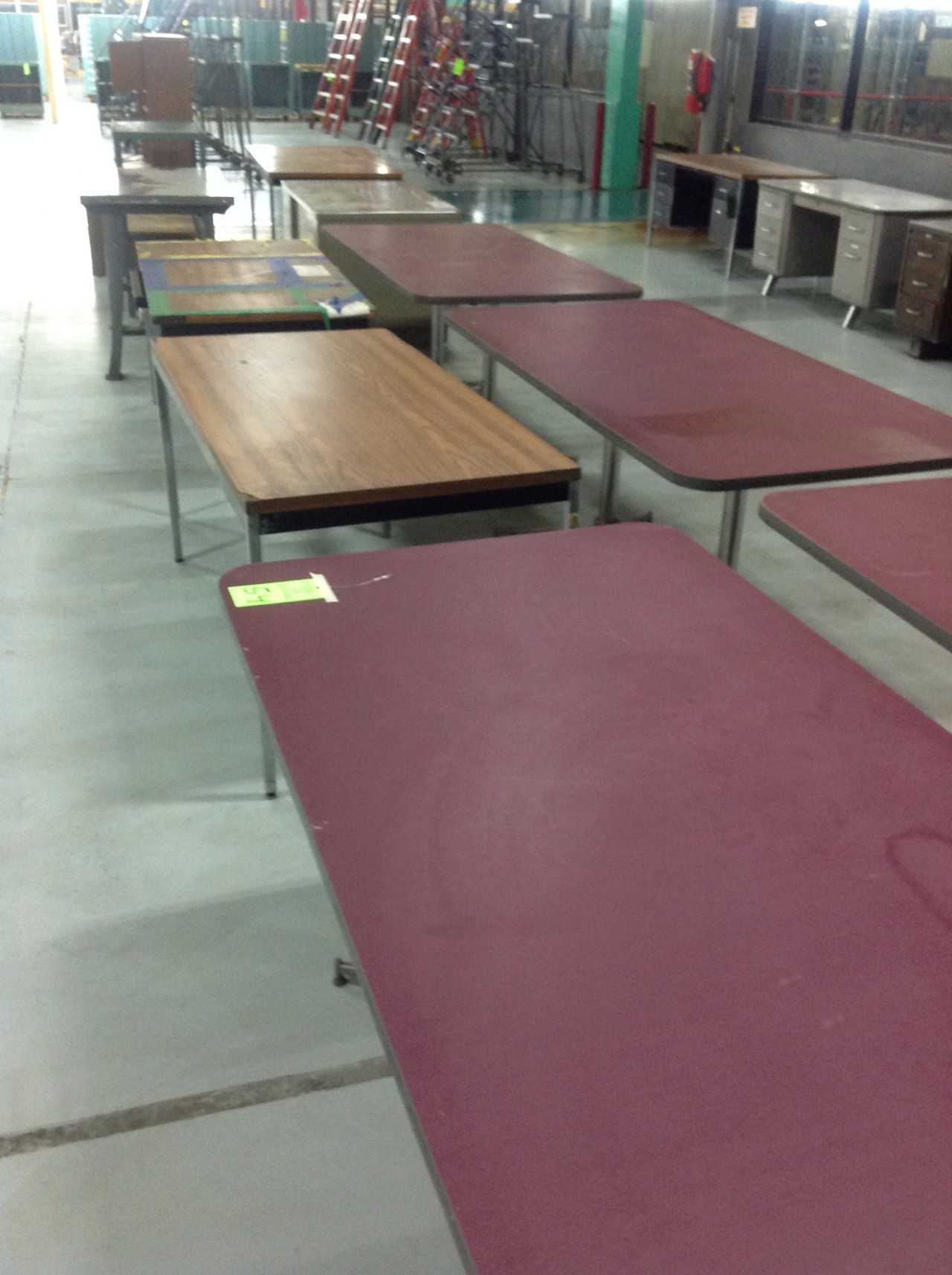 Lot of (10) Formica Tables, Metal Desk - MISCELLANEOUS