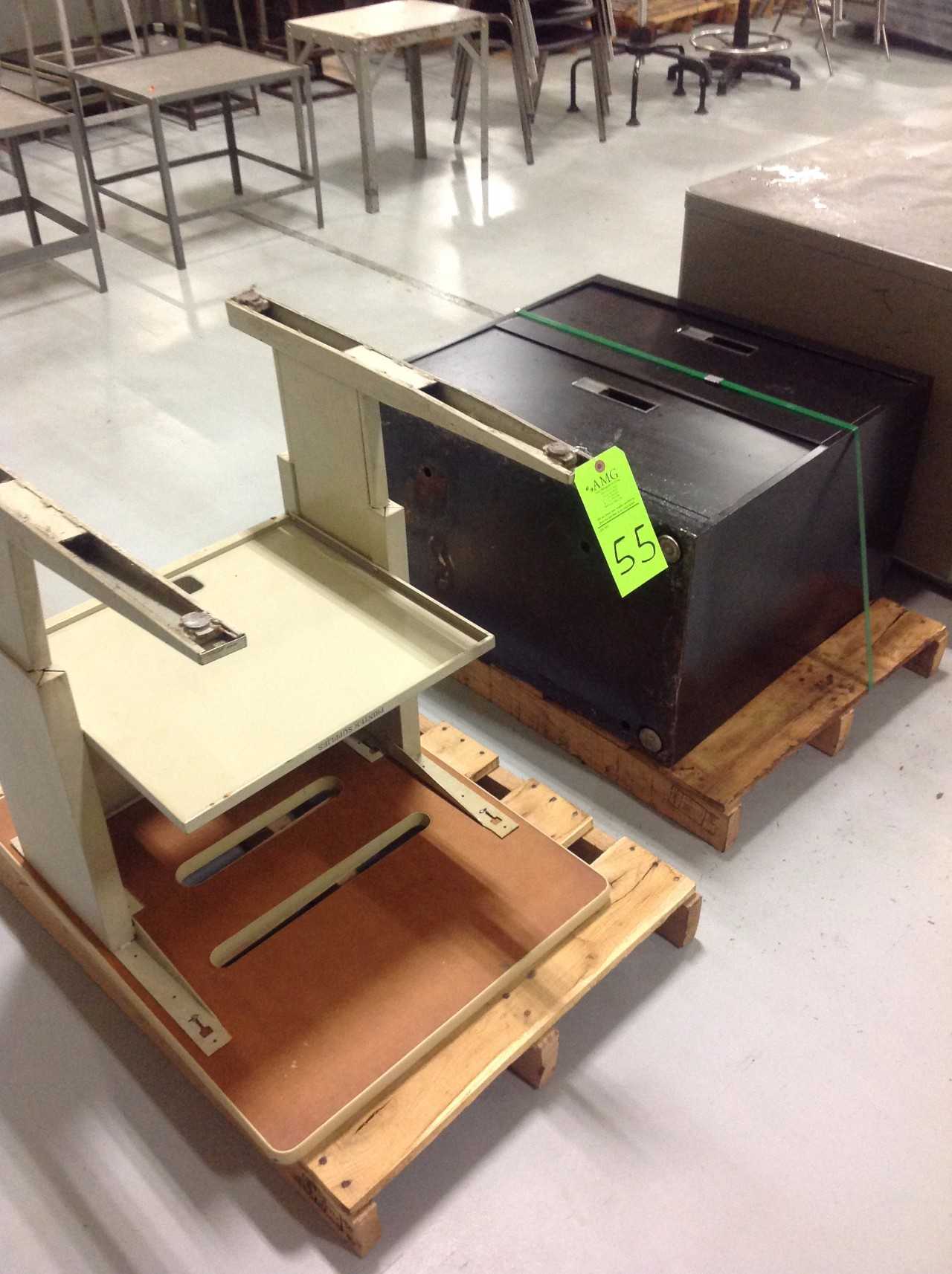 Lot w/ (3) Metal Desks, various office furniture - MISCELLANEOUS