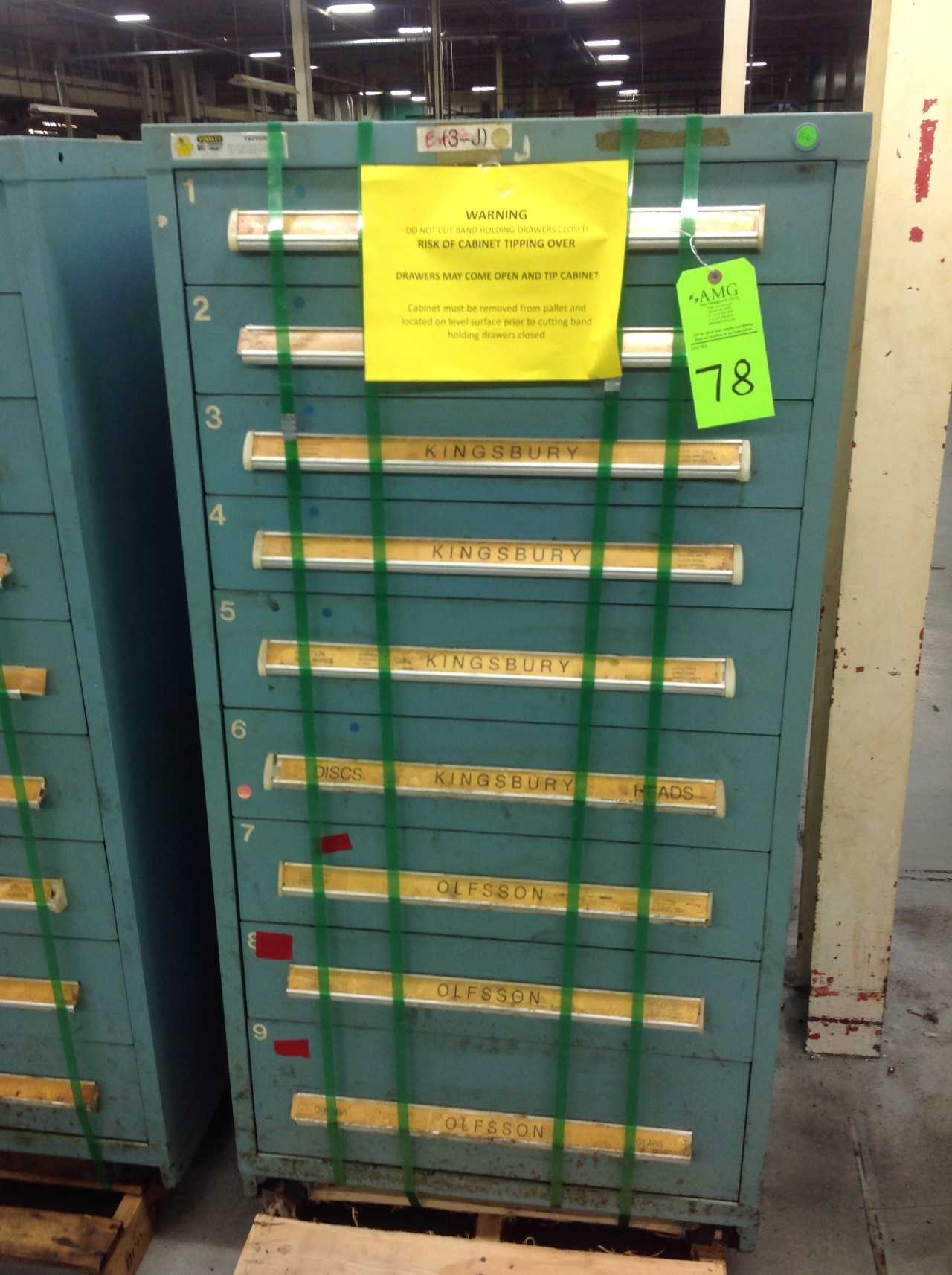 Lot of (6) Stanley Vidmar Tool Cabinets - TOOL STORAGE