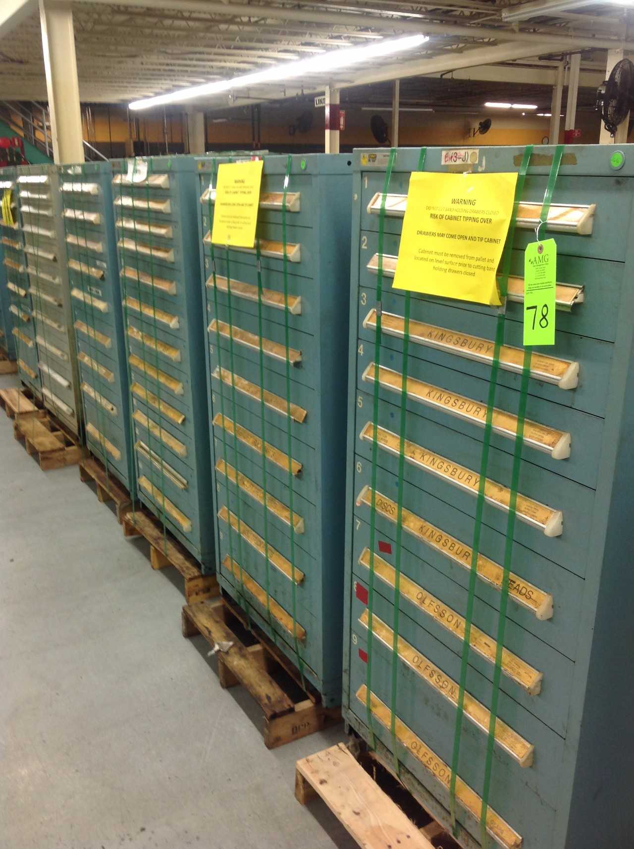 Lot of (6) Stanley Vidmar Tool Cabinets - TOOL STORAGE