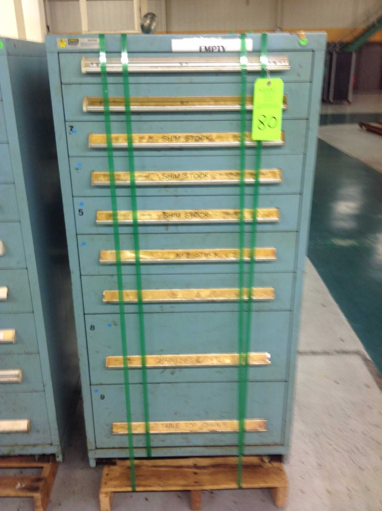 Lot of  (9) Stanley Vidmar Tool Cabinets w/ (7) SV Top extension Stacking units - MISCELLANEOUS