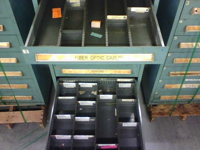 Lot of (9) Stanley Vidmar Tool Cabinets w/ (7) SV Top extension Stacking units - MISCELLANEOUS