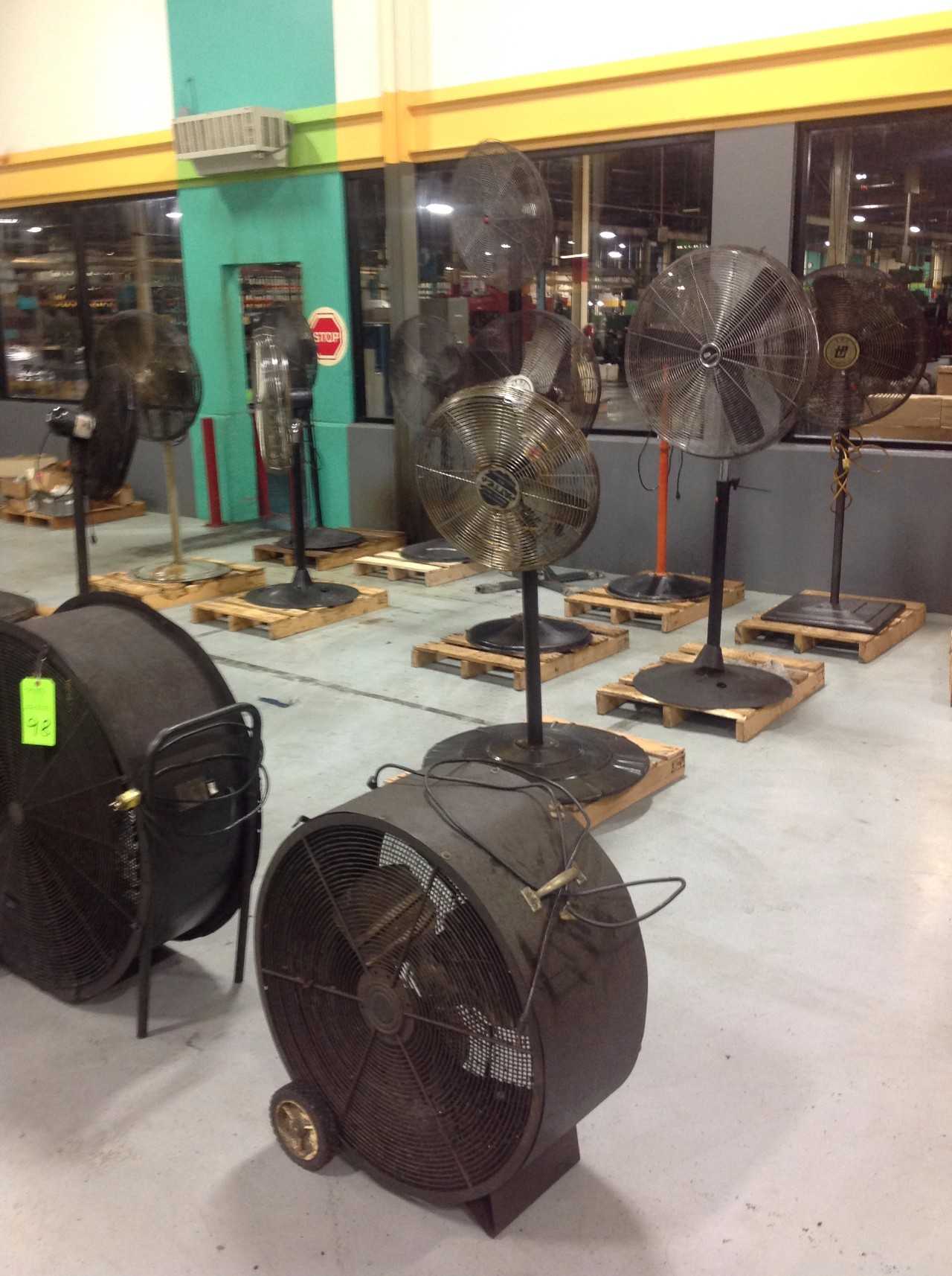 Lot of (19) Various sized Shop Fans - TEMPERATURE CONTROL COMPONENTS