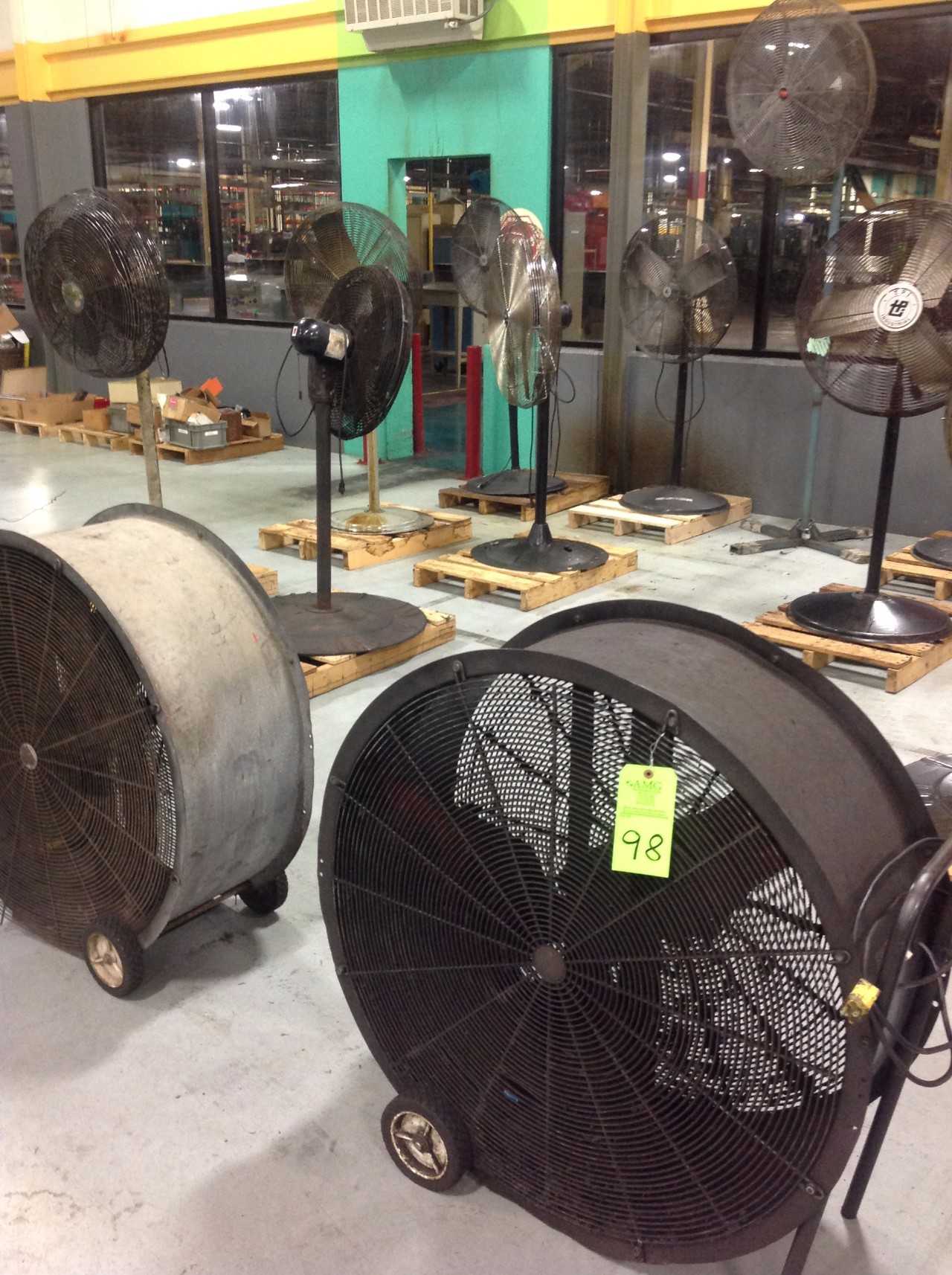 Lot of (19) Various sized Shop Fans - TEMPERATURE CONTROL COMPONENTS
