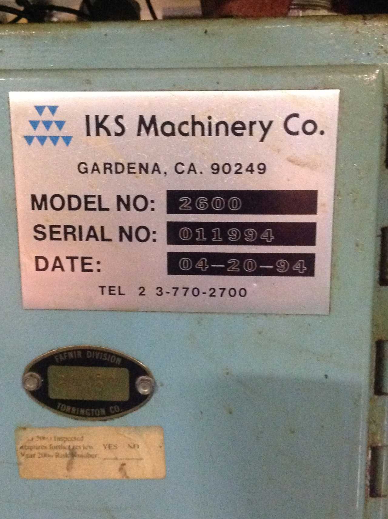 IKS model 2600, s/n: 011994, error detection device - PROCESS EQUIPMENT