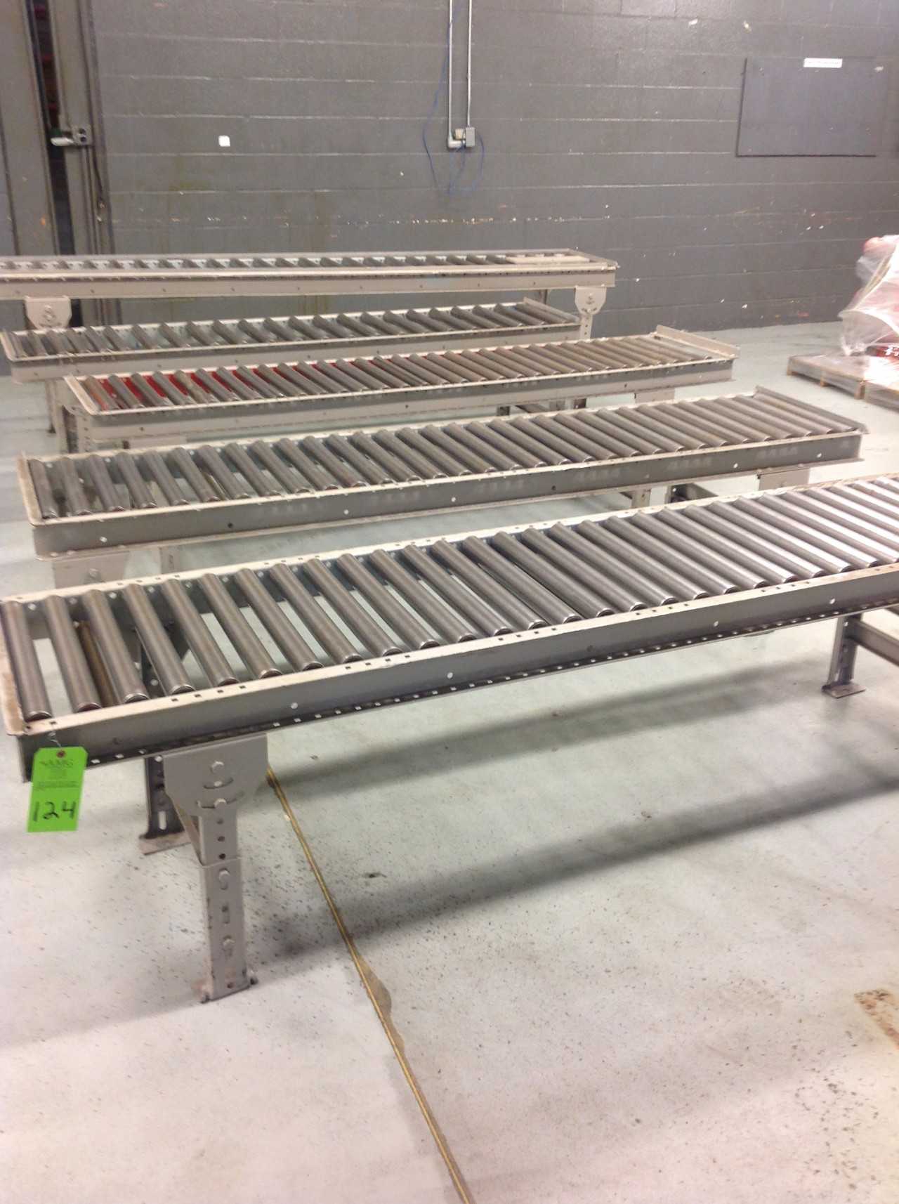 Lot of (7) Conveyors, (3) sec. 9' Roller Conveyors, (4) 8' Roller Conveyors - CONVEYORS