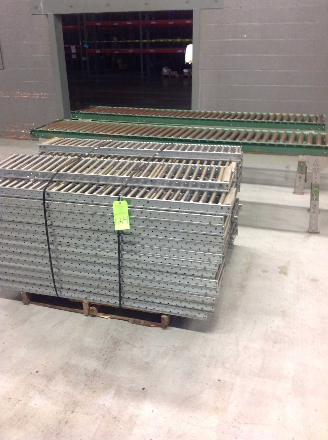 Lot of (7) Conveyors, (3) sec. 9' Roller Conveyors, (4) 8' Roller Conveyors - CONVEYORS