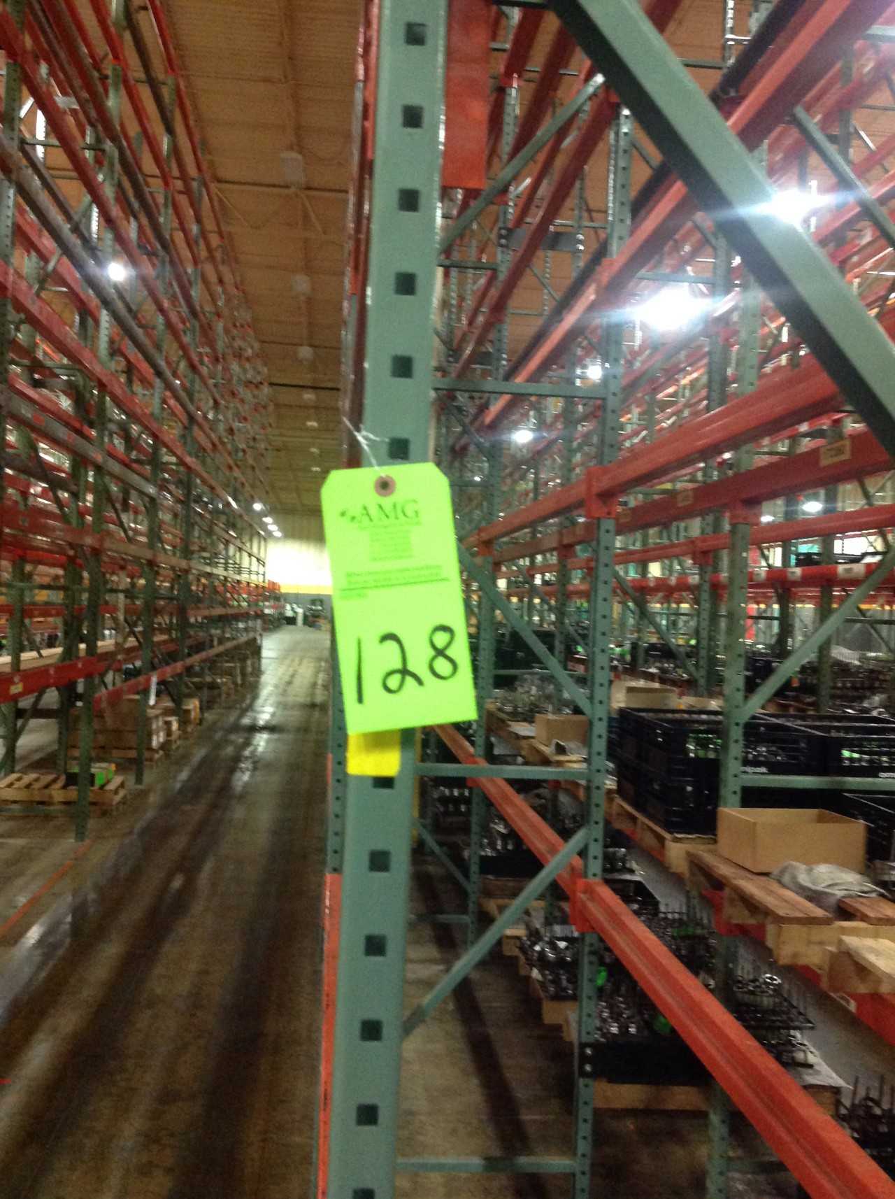 Lot of Steel Racking, Row 6-7, Rack 6-144,900 lbs weight cap. - PALLET RACKING