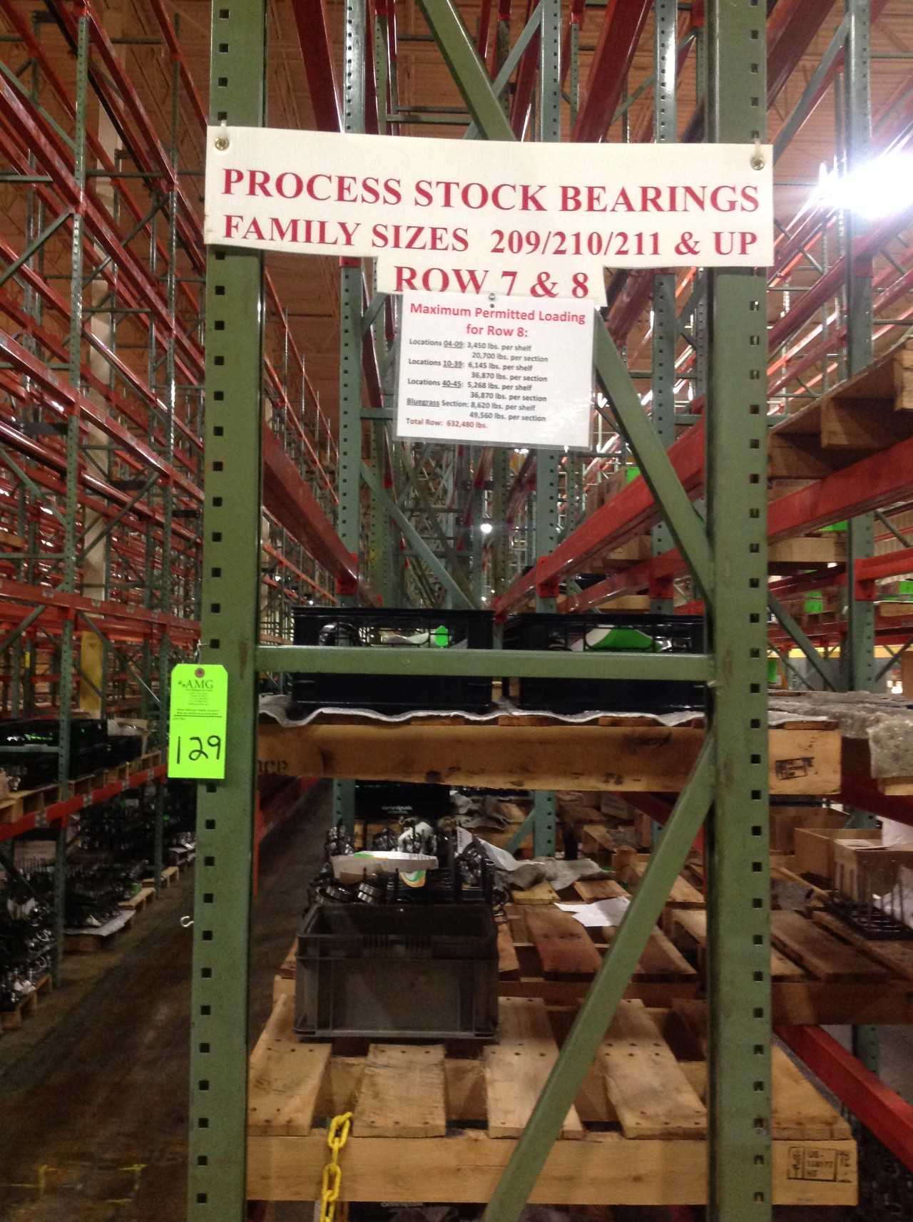 Lot of Steel Racking, Row 8-9, Rack 8-632,480 lbs weight cap. - PALLET RACKING