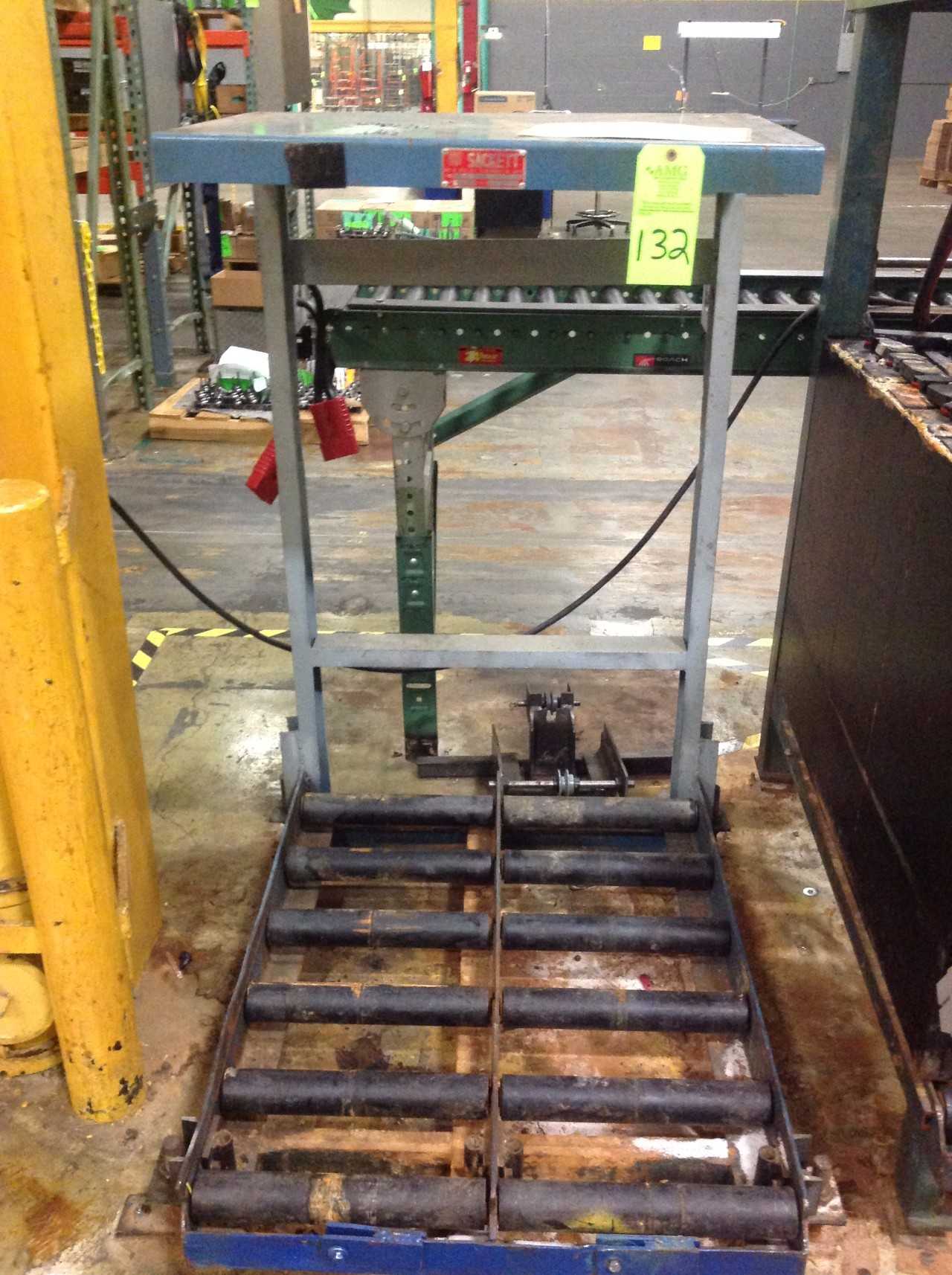 Lot of (2) Battery Change racks w/(2) Dayton winches  - LIFTING EQUIPMENT