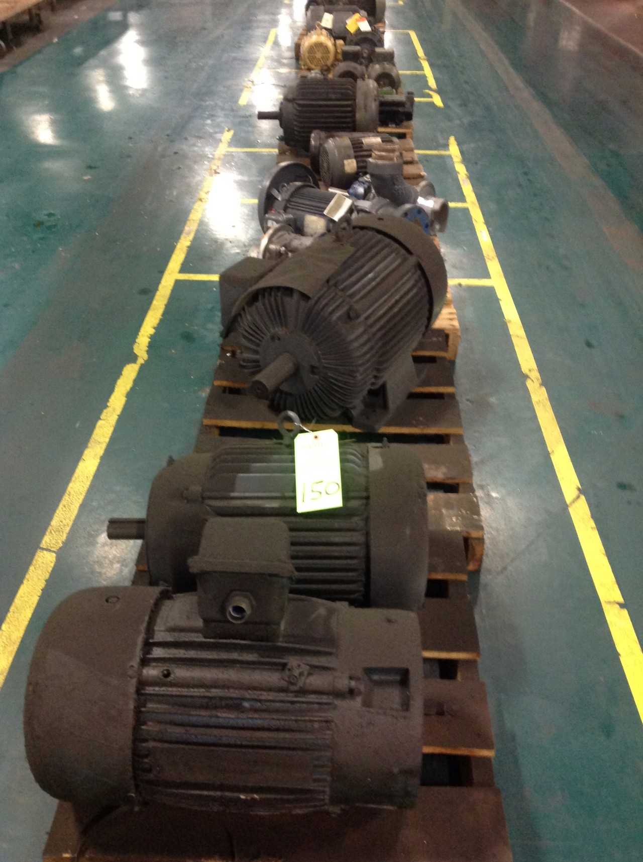 Lot of (12) Pallets w/ New & Used Motors - ELECTRIC MOTORS