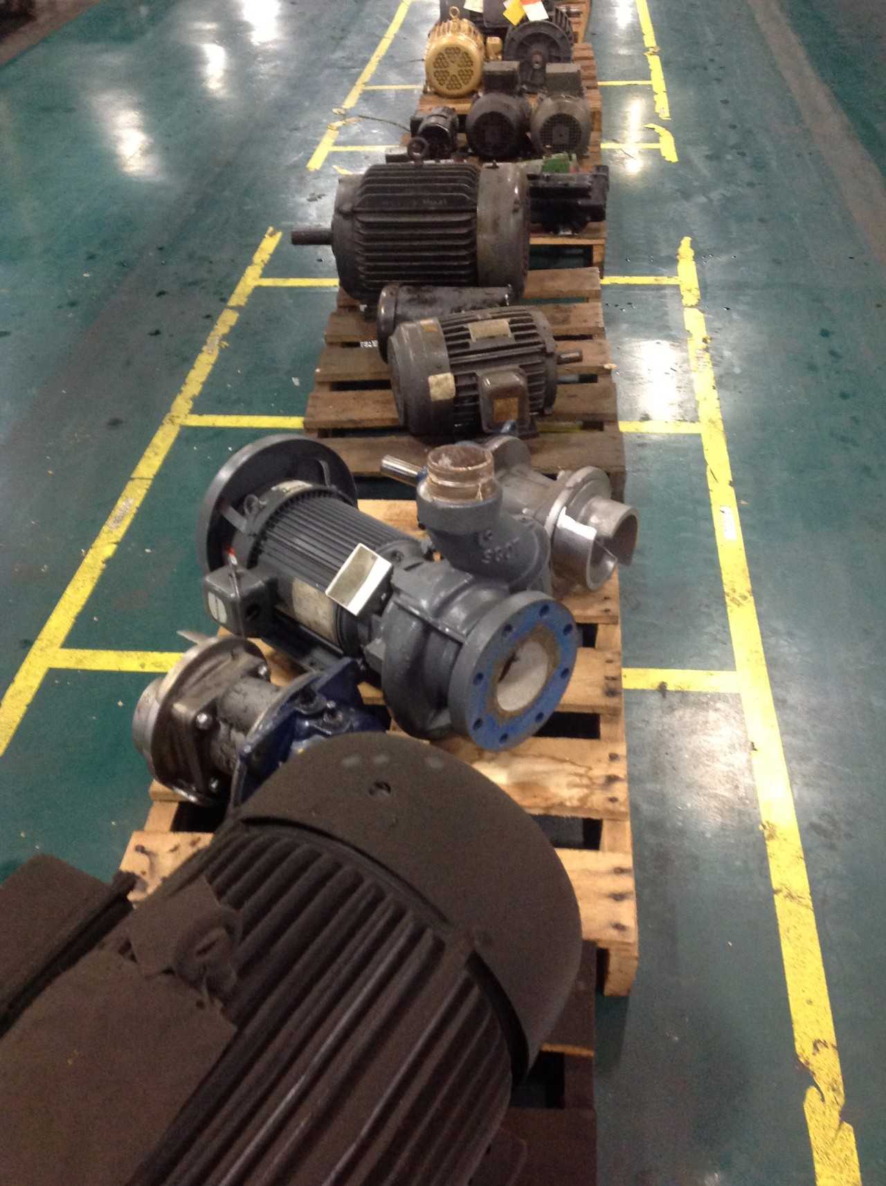 Lot of (12) Pallets w/ New & Used Motors - ELECTRIC MOTORS