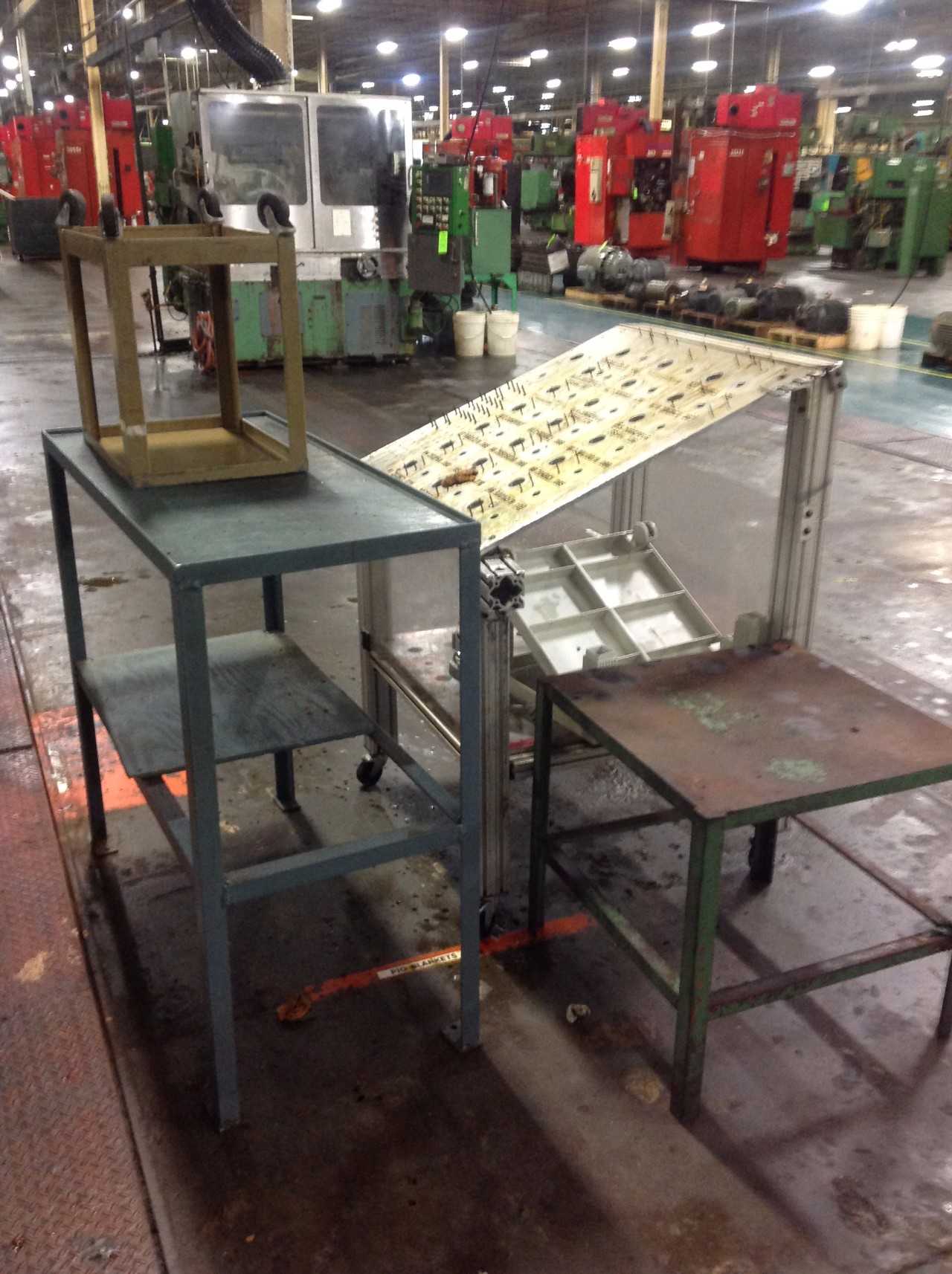 Lot of Metal shop Desks, Cabinets, Rolling stands - PLANT & FACILITY