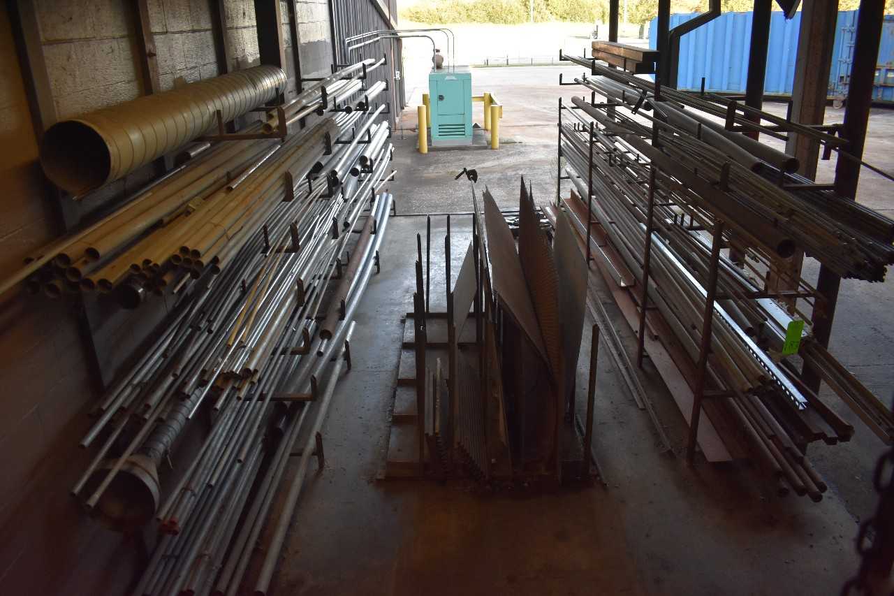Lot of Conuit and misc metals and rack  - MISCELLANEOUS