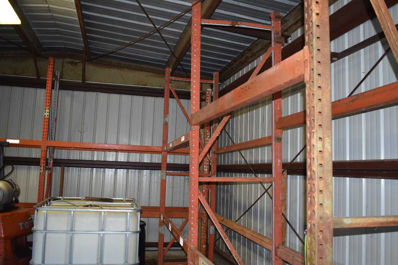 Lot of 4 sections of Metal Racking - PALLET RACKING