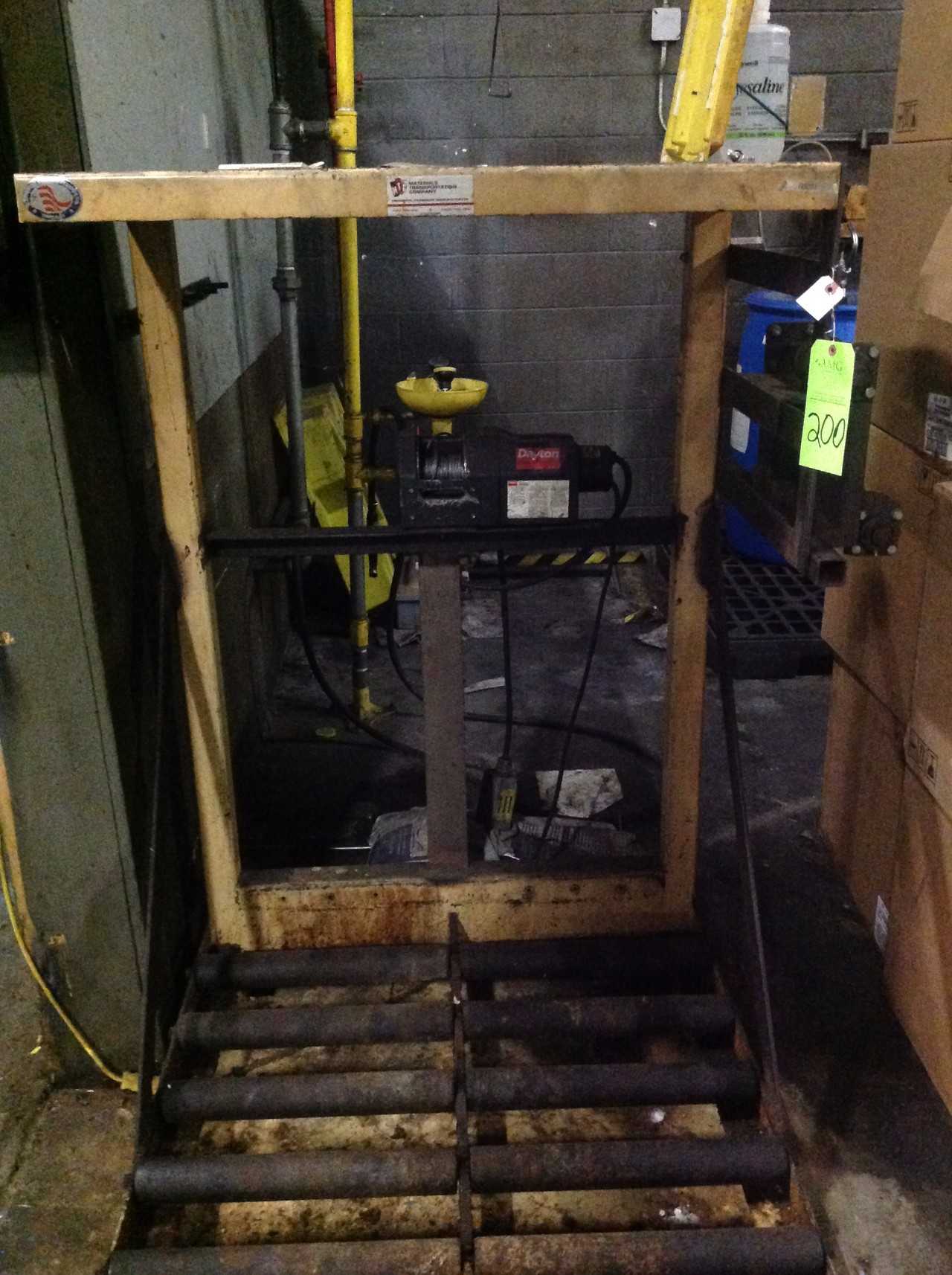 Battery Stand loader w/ Dayton winch, Located in Heat treat room - MATERIAL HANDLING