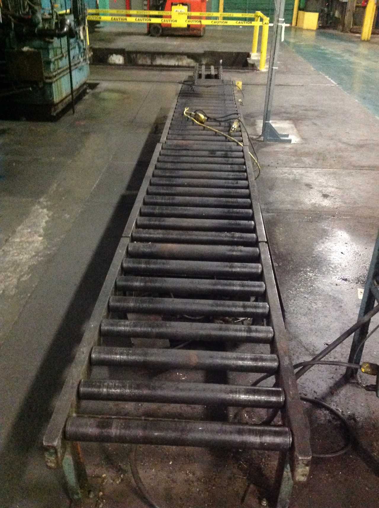 Approx. 25' Roller Conveyor, Located in Heat treat room - CONVEYORS