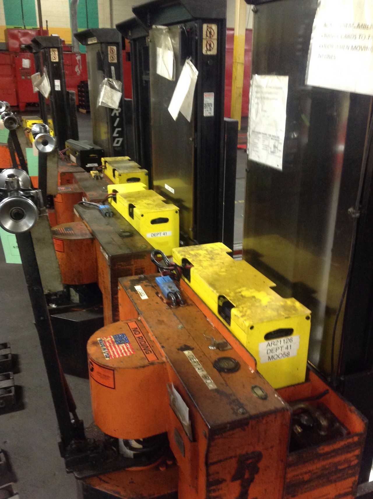 Lot of (3) Rico Electric Lifts, 4,000lbs cap. - ELECTRIC PALLET JACKS