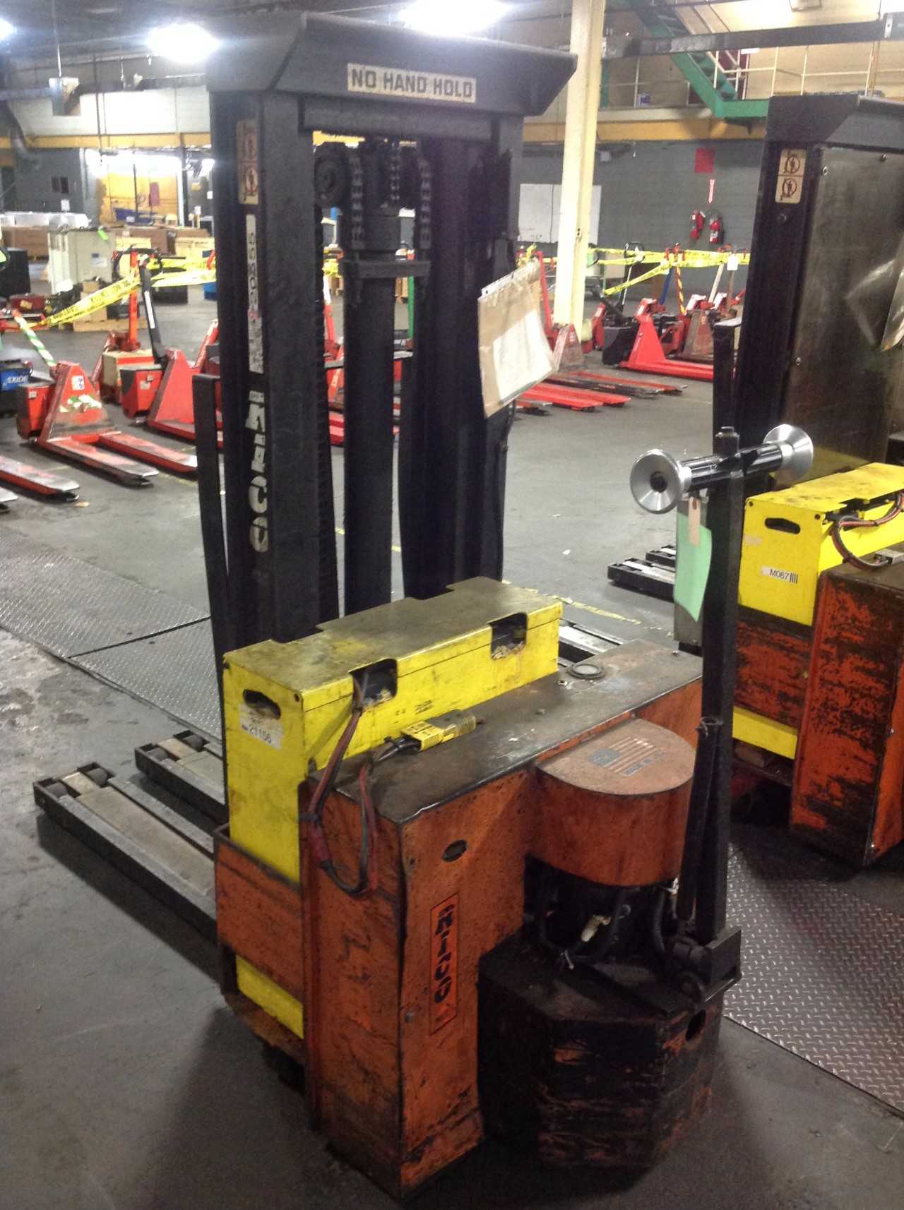 Lot of (3) Rico Electric Lifts model HLS40, 4,000lbs cap. - ELECTRIC PALLET JACKS