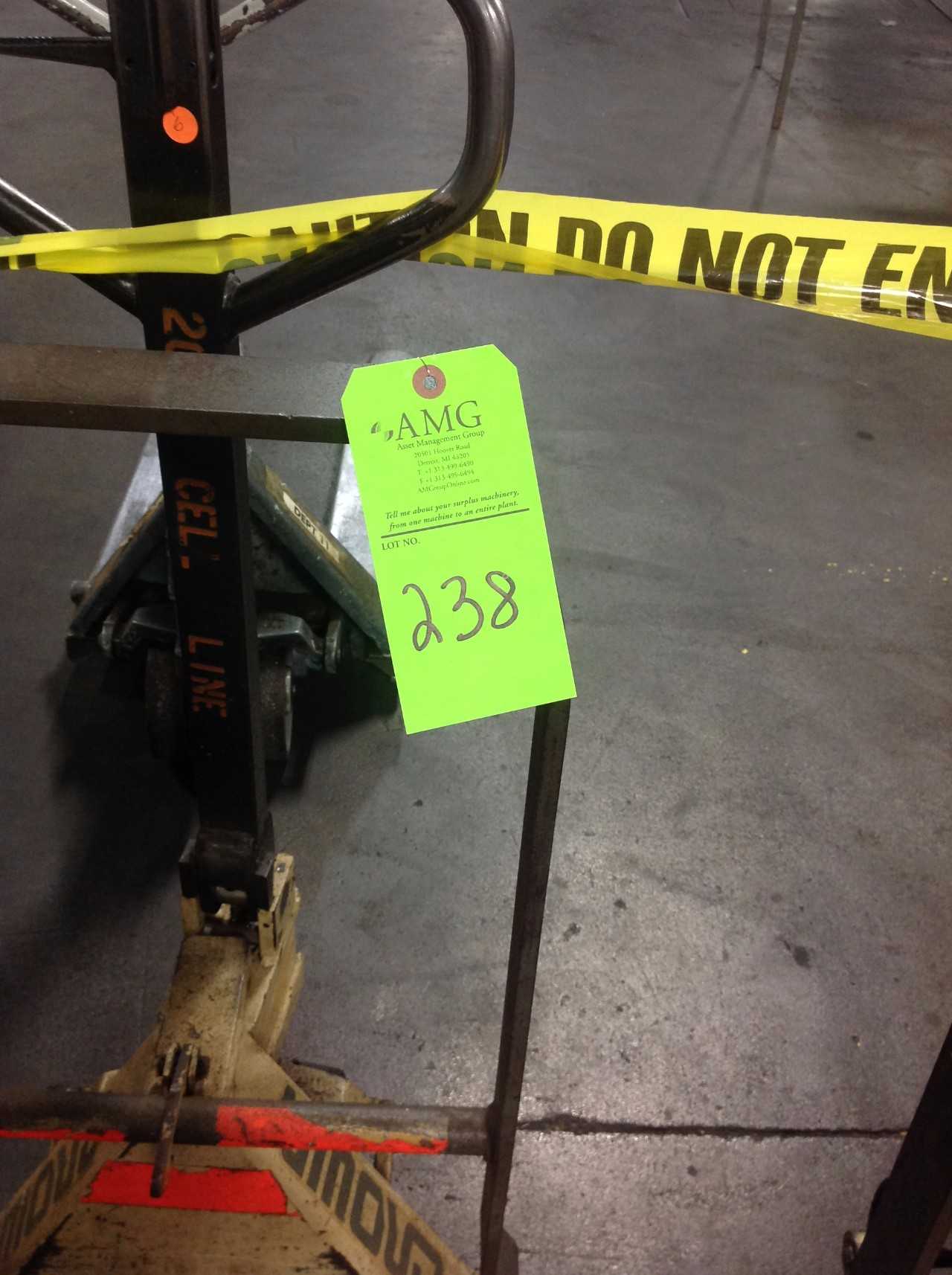 Lot of (2) Pallet-Jack Lifts, Crown 4,500lbs cap. & Inner Thor 5,500lbs cap.   - MANUAL PALLET JACKS