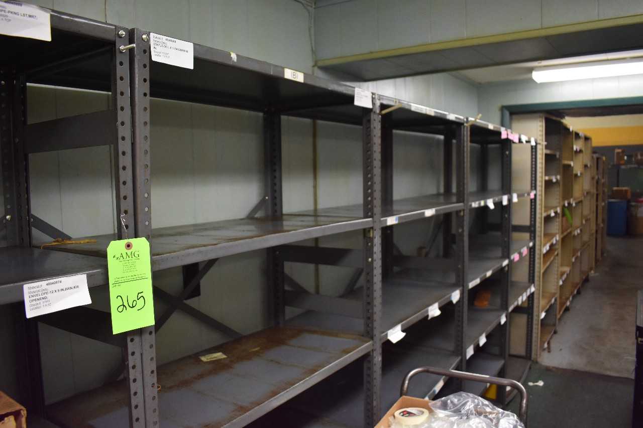 Lot of Metal Shelve units, Located in Tool crib - SHELVING