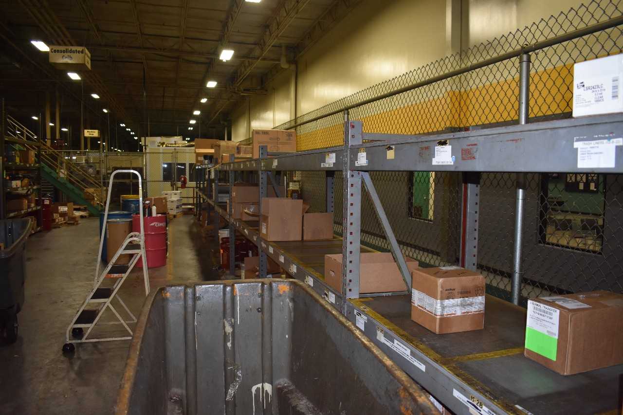 Lot of (10) sections of Metal Pallet Racking - PALLET RACKING