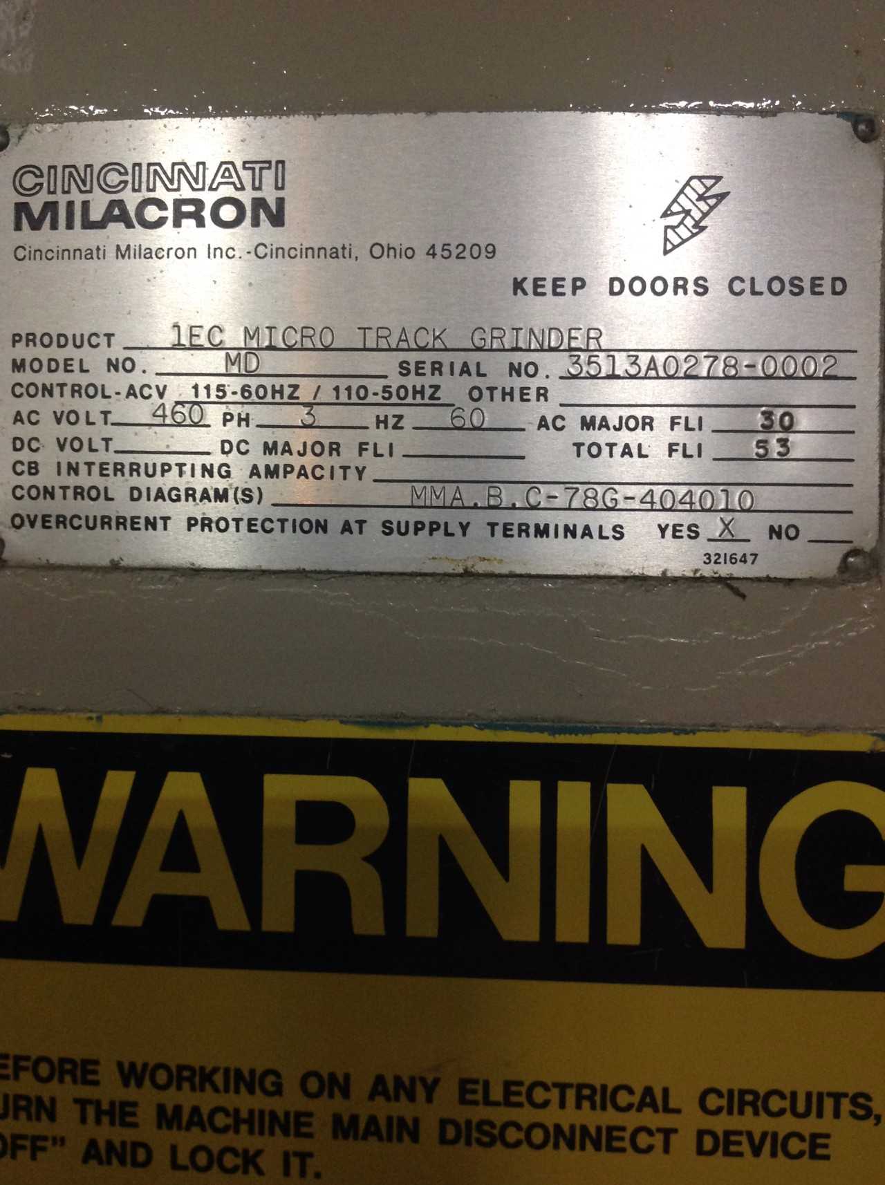 CIncinnati model 1 EC Microcentric Track Grinder model "MD"cnc - GRINDING MACHINES