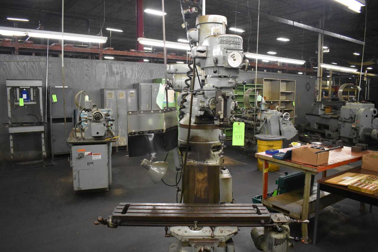 Bridgeport Vertical Mill 1.5HP, s/n:BR27662, 9"x42"Power table - UPRIGHT DRILL PRESSES