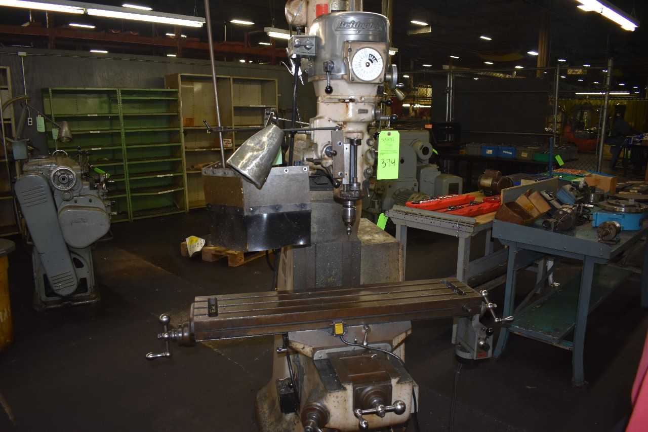 Bridgeport Vertical Mill, 1.5HP motor, s/n:168972, 9"x42" Power table - UPRIGHT DRILL PRESSES
