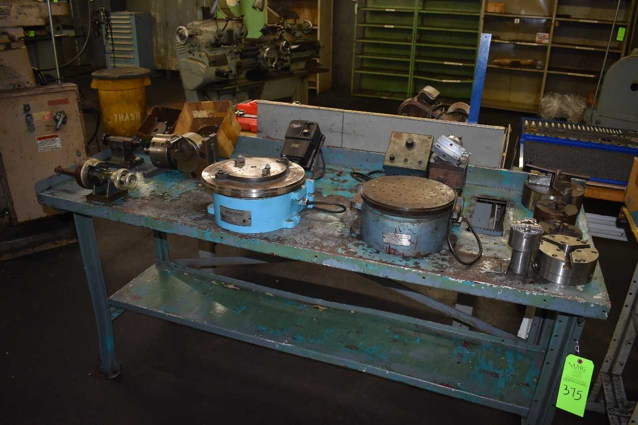 Lot of misc. Electric Rotary tables & Various sized Chucks w/Table - ELECTRIC POWER TOOLS