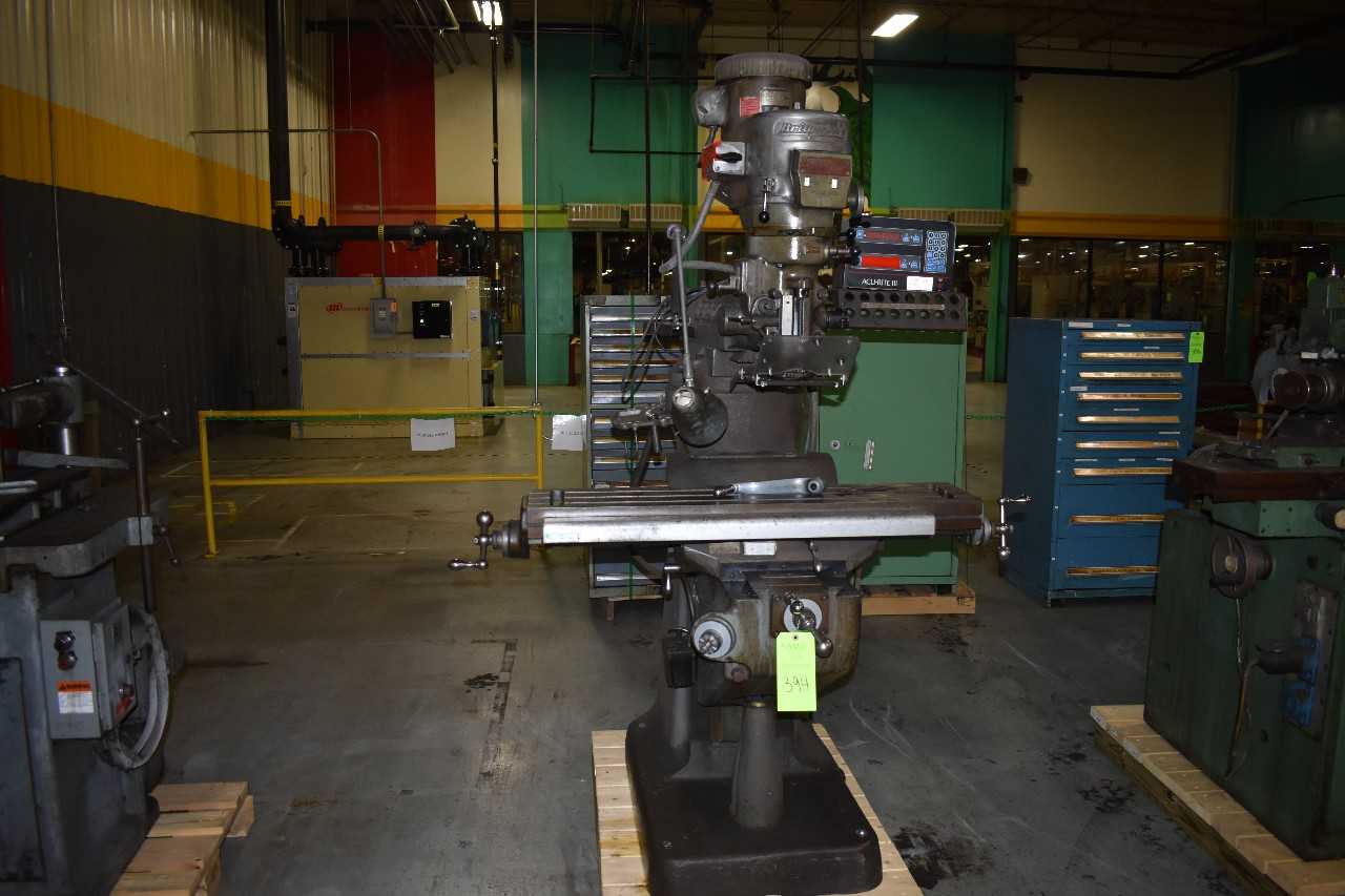 Bridgeport series 1, 2HP Vertical Mill, 9"x42" table, Accu-Rite III 2axis DRO - MILLING MACHINES