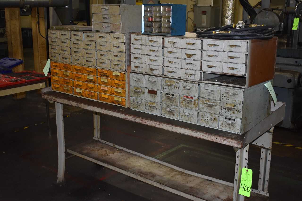 Table w/ Parts bin cabinet - PLANT & FACILITY